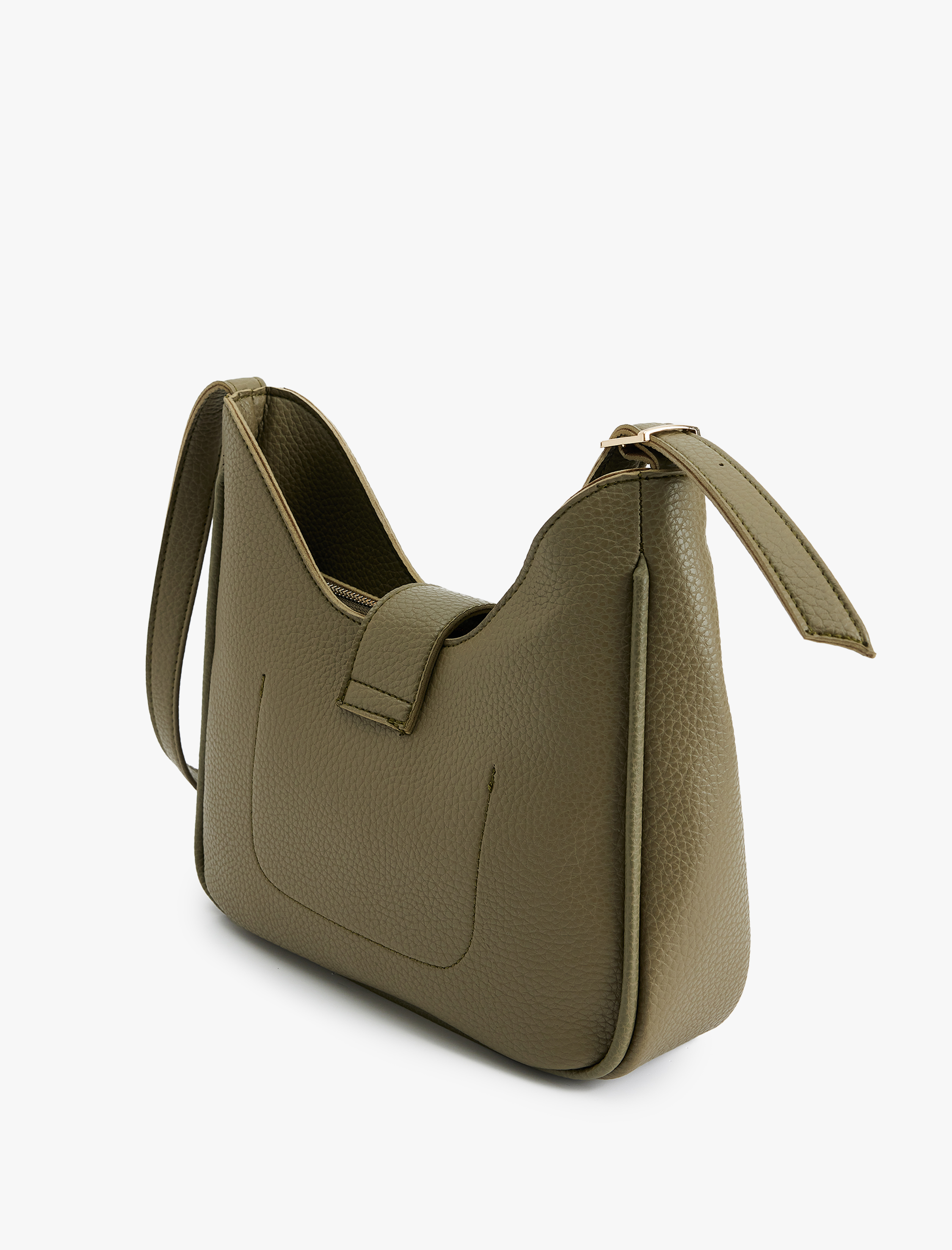  Kadın Metal Tokalı Fermuarlı Suni Deri Tote Çanta