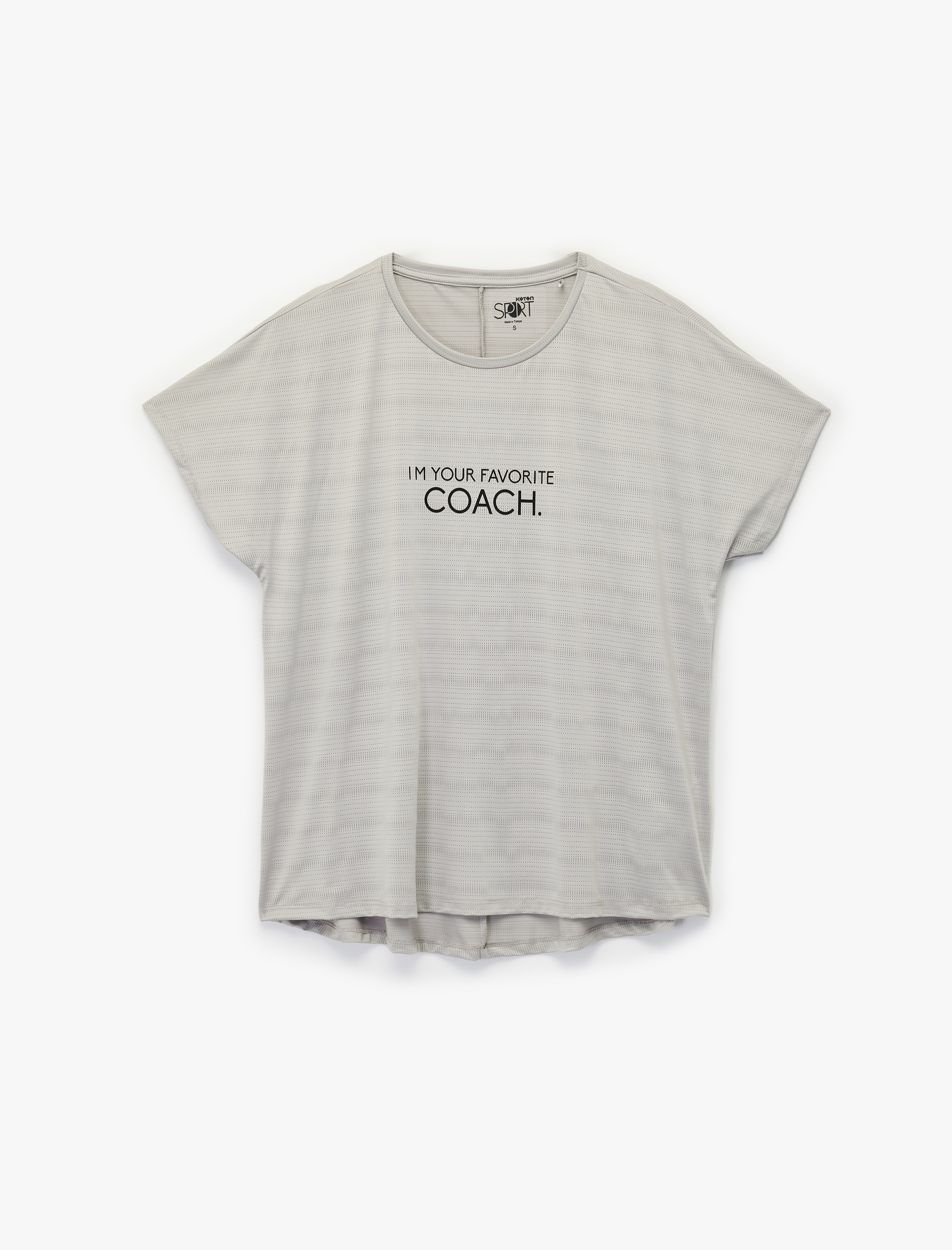   Rahat Kalıp Kısa Kollu Bisiklet Yaka Baskılı Spor Tişört