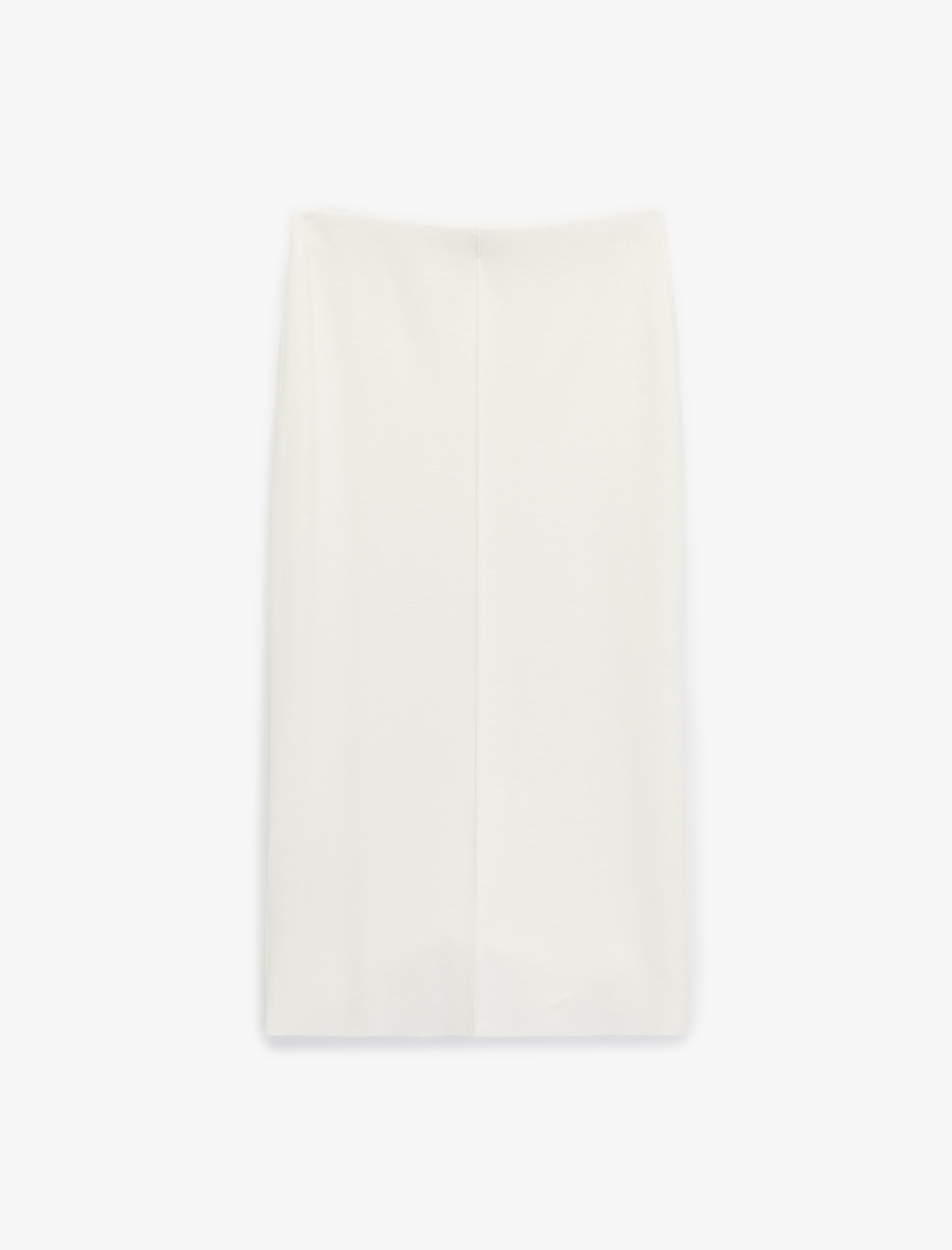   Slim Fit Midi Nervür Detaylı Kalem Etek