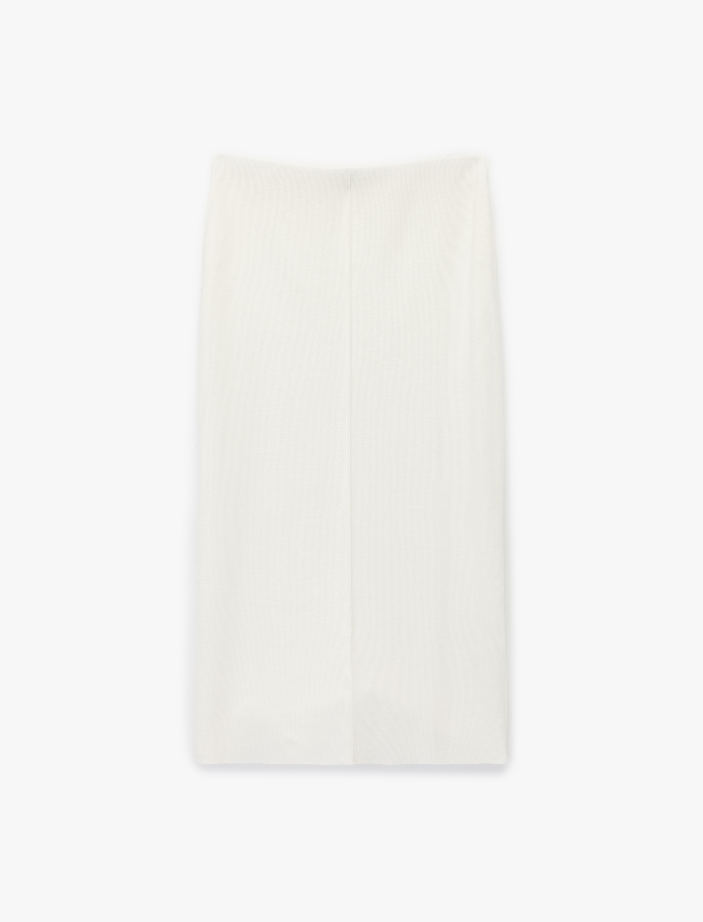   Slim Fit Midi Nervür Detaylı Kalem Etek