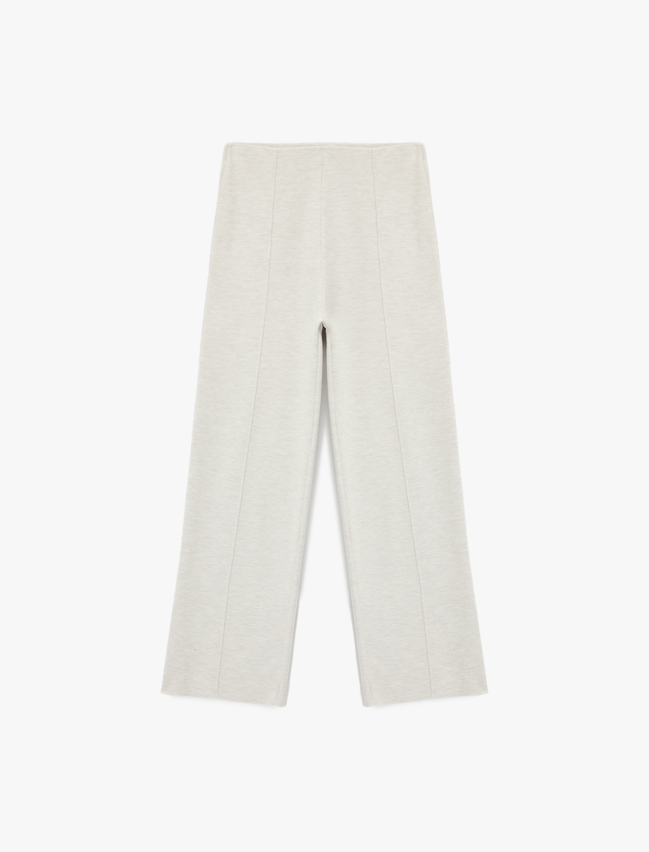   Normal Bel Nervürlü Bol Paça Pantolon