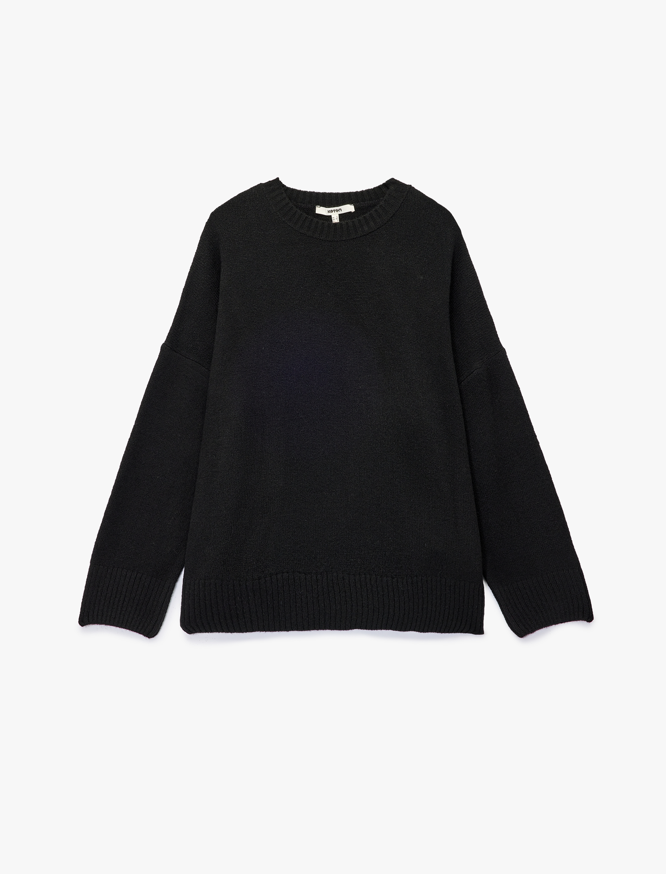   Uzun Kollu Bisiklet Yaka Triko Oversize Kazak