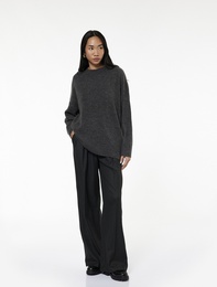 Uzun Kollu Bisiklet Yaka Triko Oversize Kazak