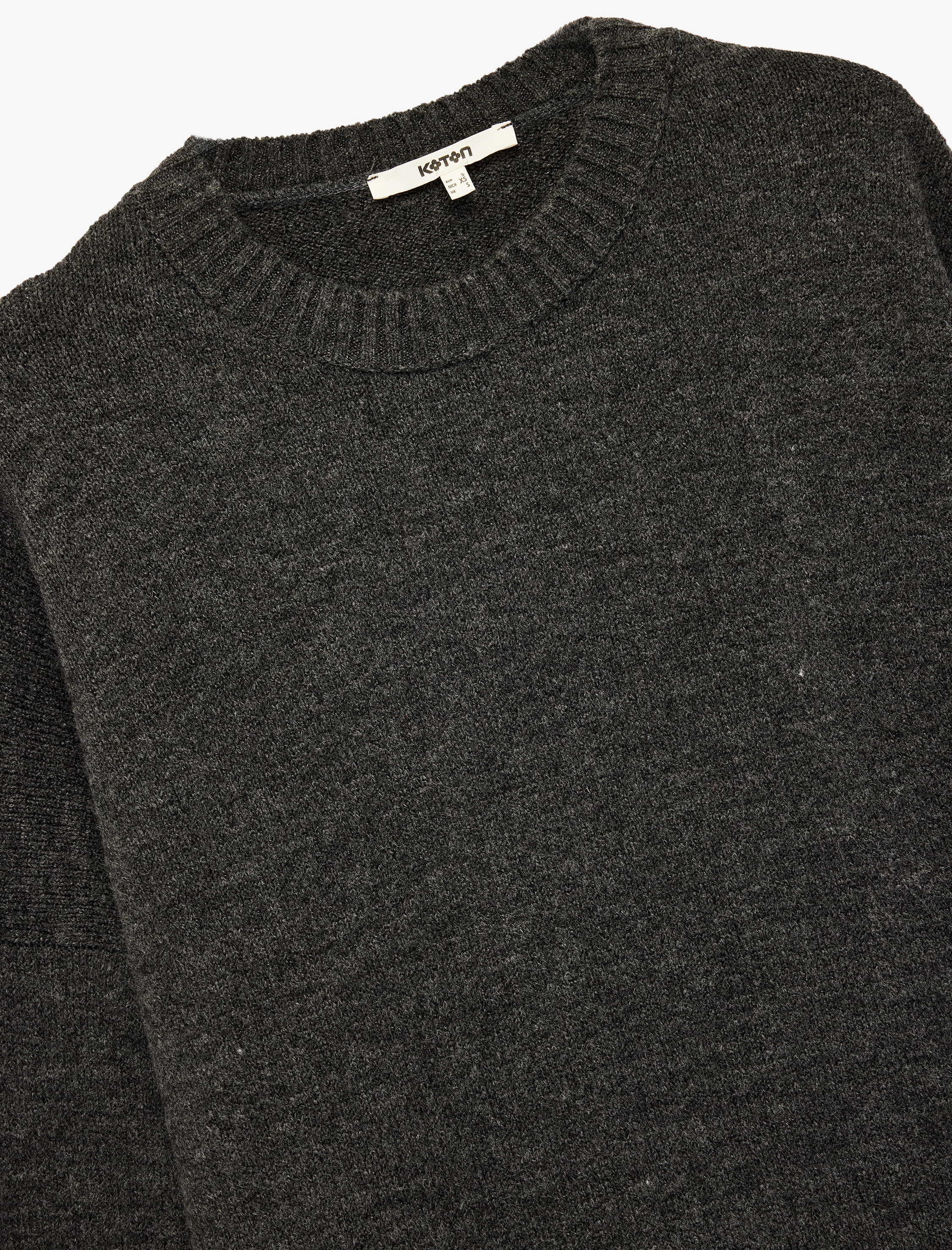   Uzun Kollu Bisiklet Yaka Triko Oversize Kazak