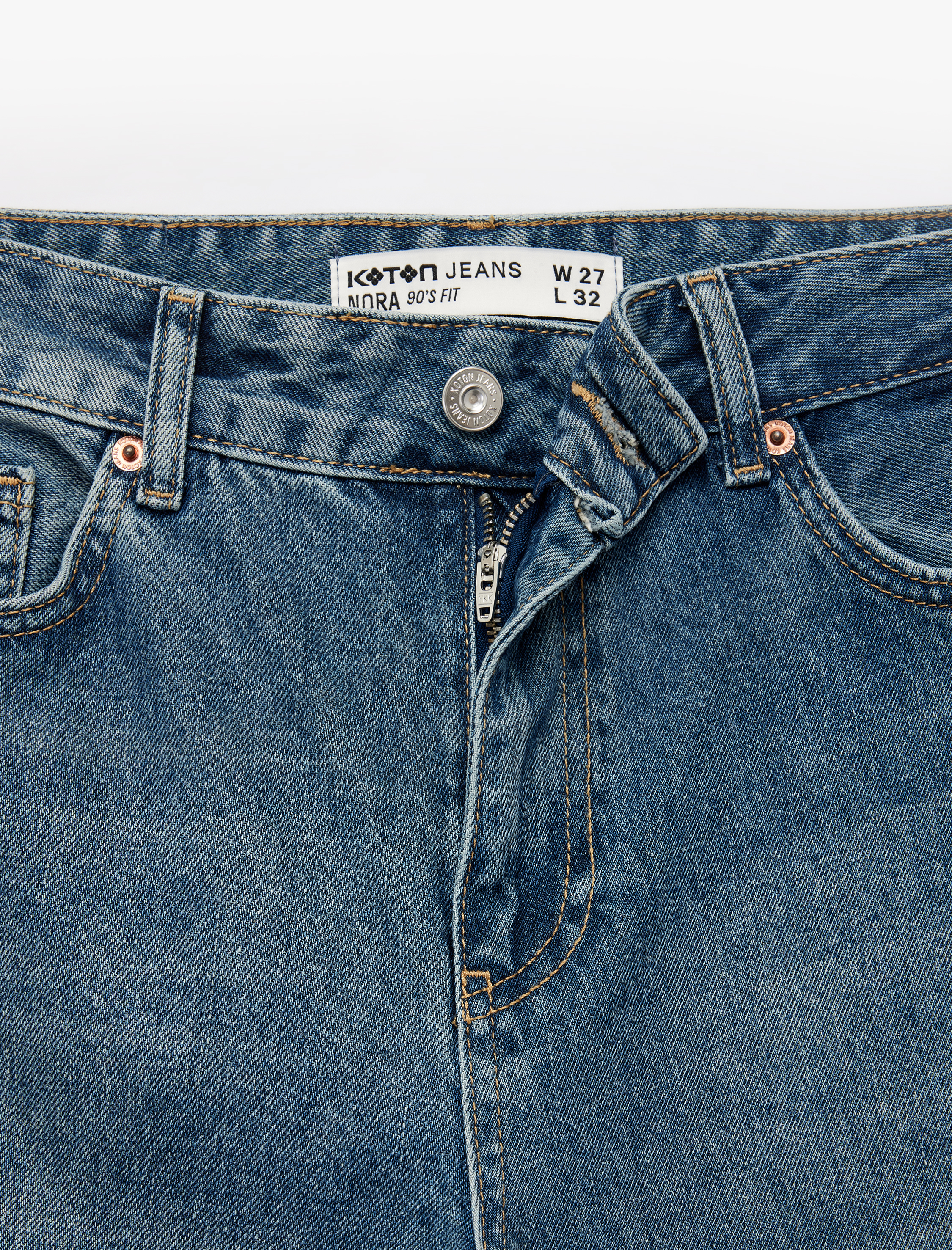   Cepli Standart Bel Düz Paça Jean  Pantolon - Straight Fit Jeans