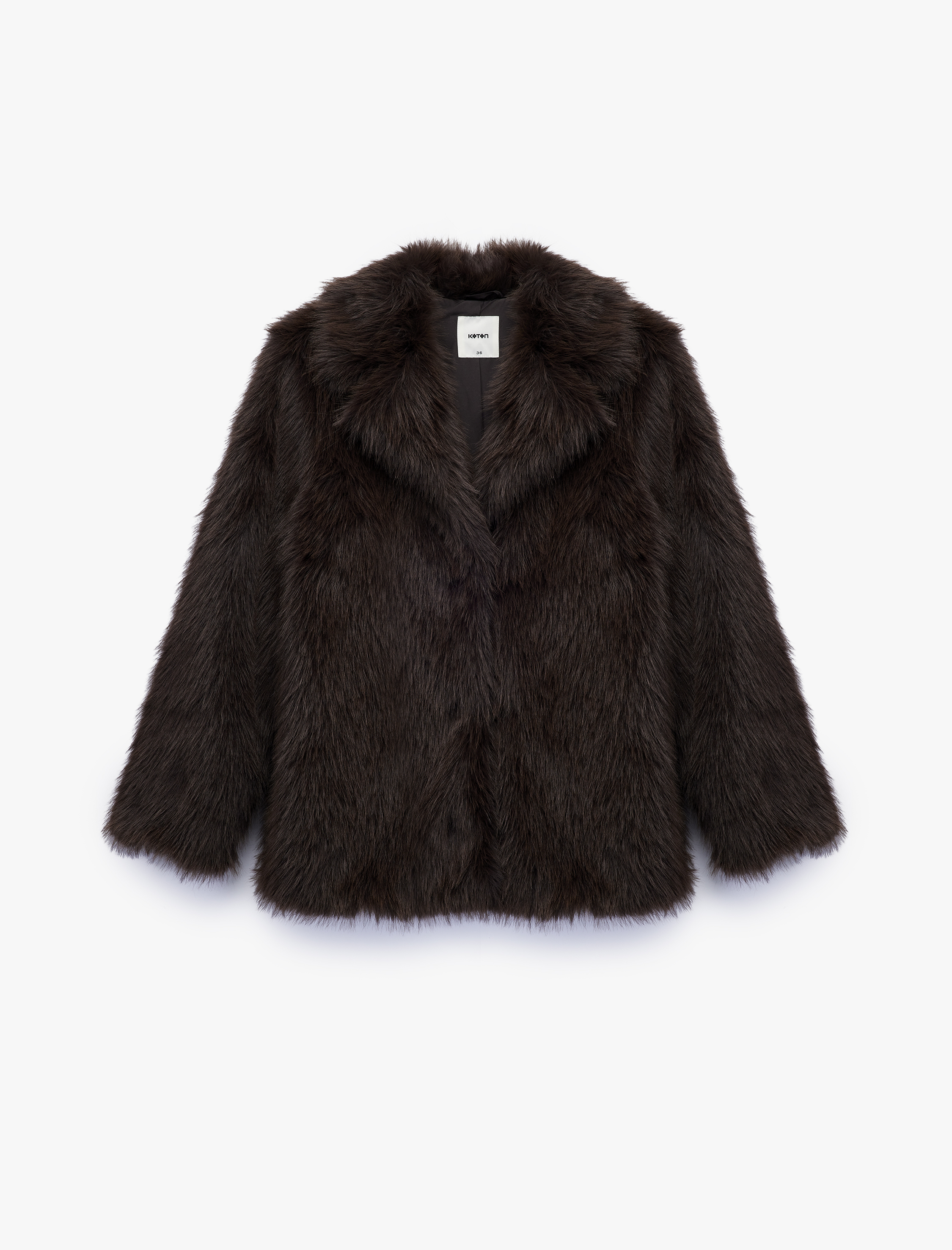   Suni Kürk Kaban Kruvaze Uzun Kollu