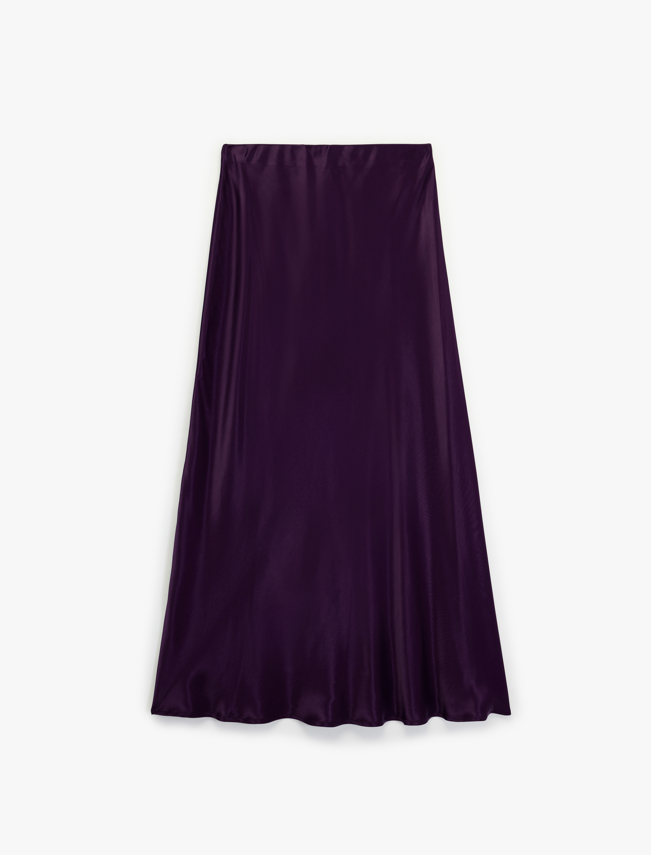   Viskon Kumaş Kloş Midi Boy Saten Etek