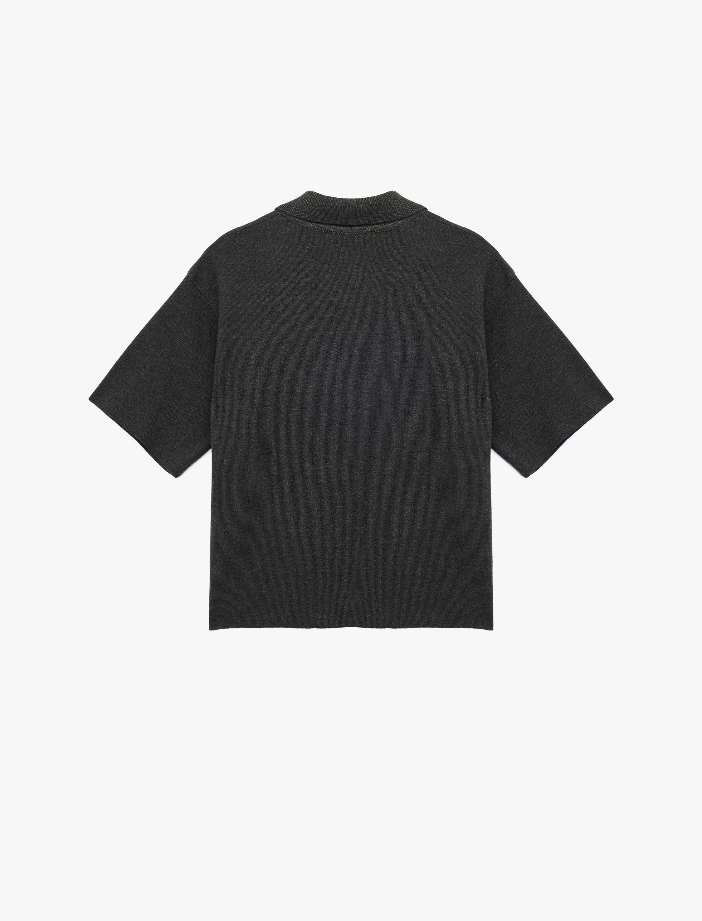   Düğmeli Kısa Kollu Polo Yaka Triko Kazak