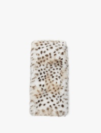 Leopar Desenli Suni Kürk Atkı