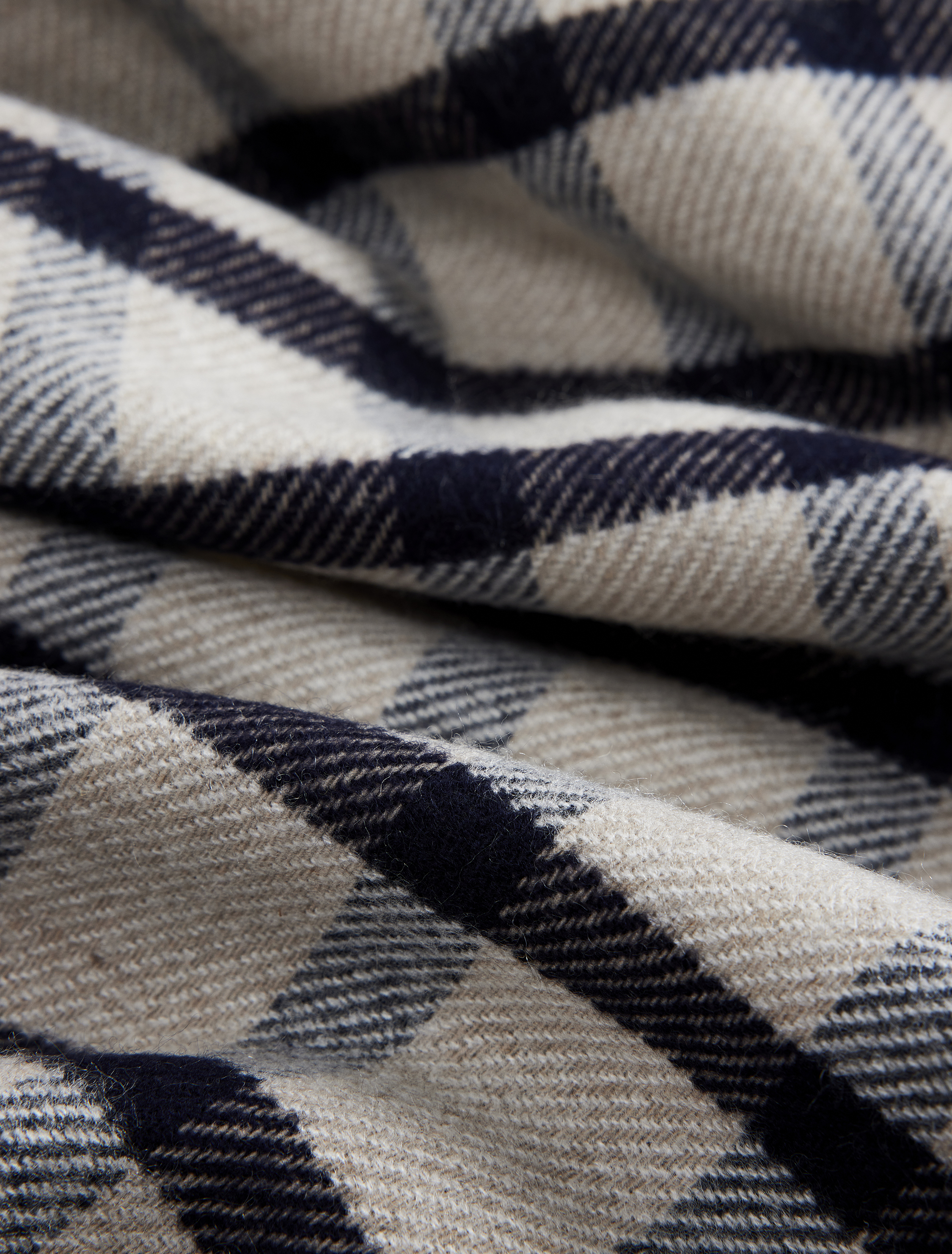  Kadın Püsküllü Ekoseli Uzun Atkı