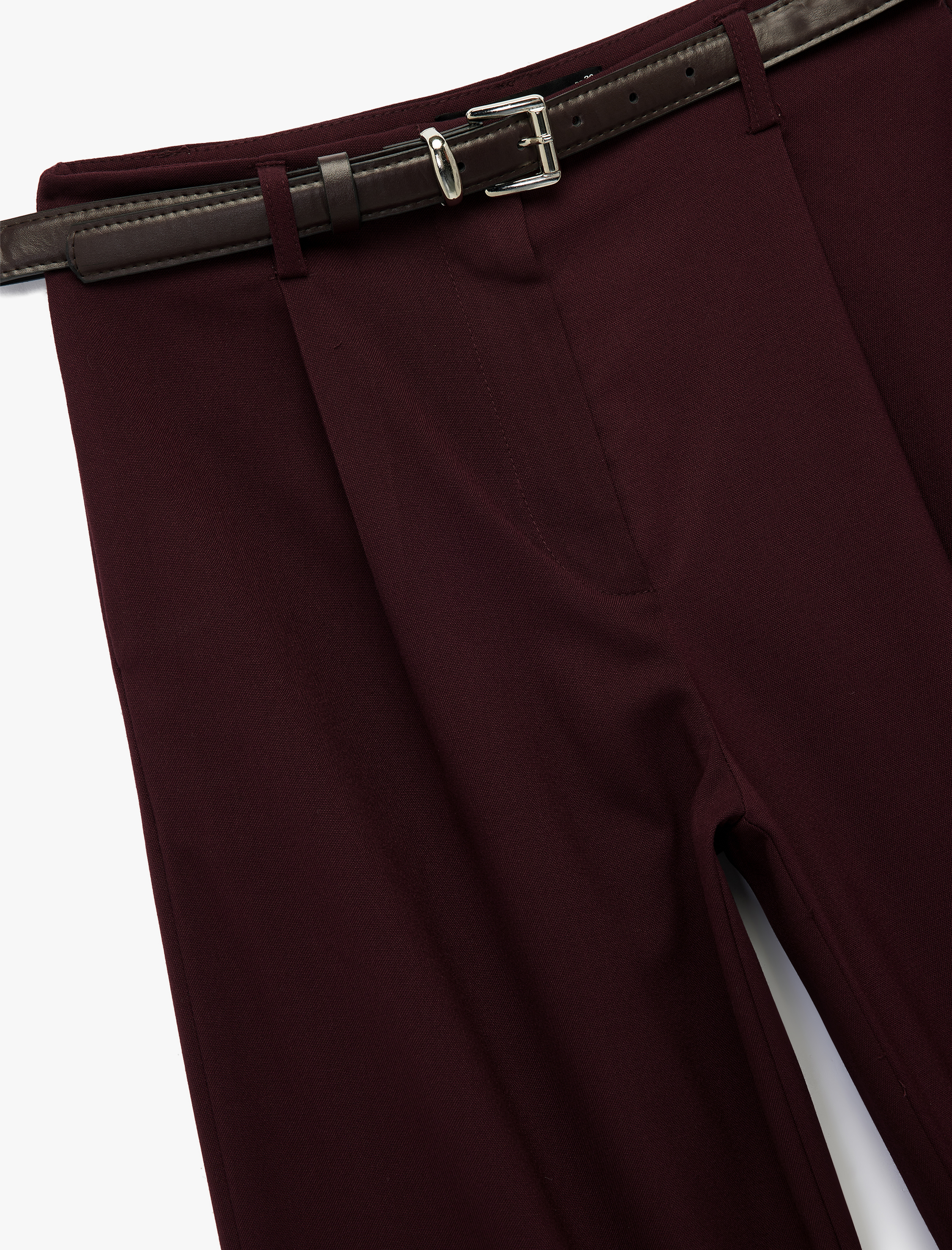   Normal Bel Regular Fit Cepli Kemerli Kumaş Pantolon