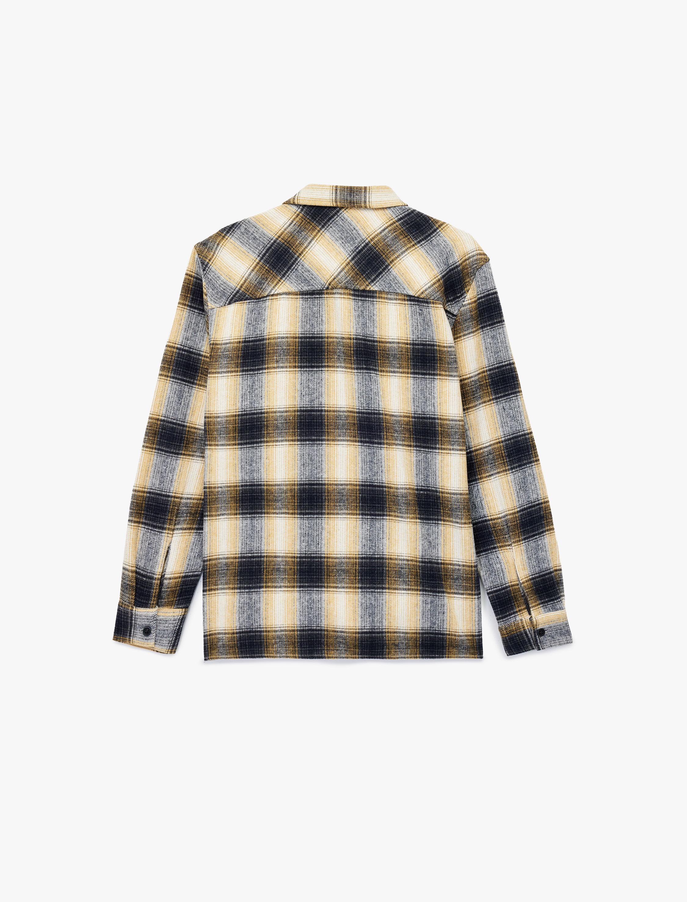   Düğmeli Cep Detaylı Regular Fit Uzun Kollu Klasik Yaka Oduncu Gömleği