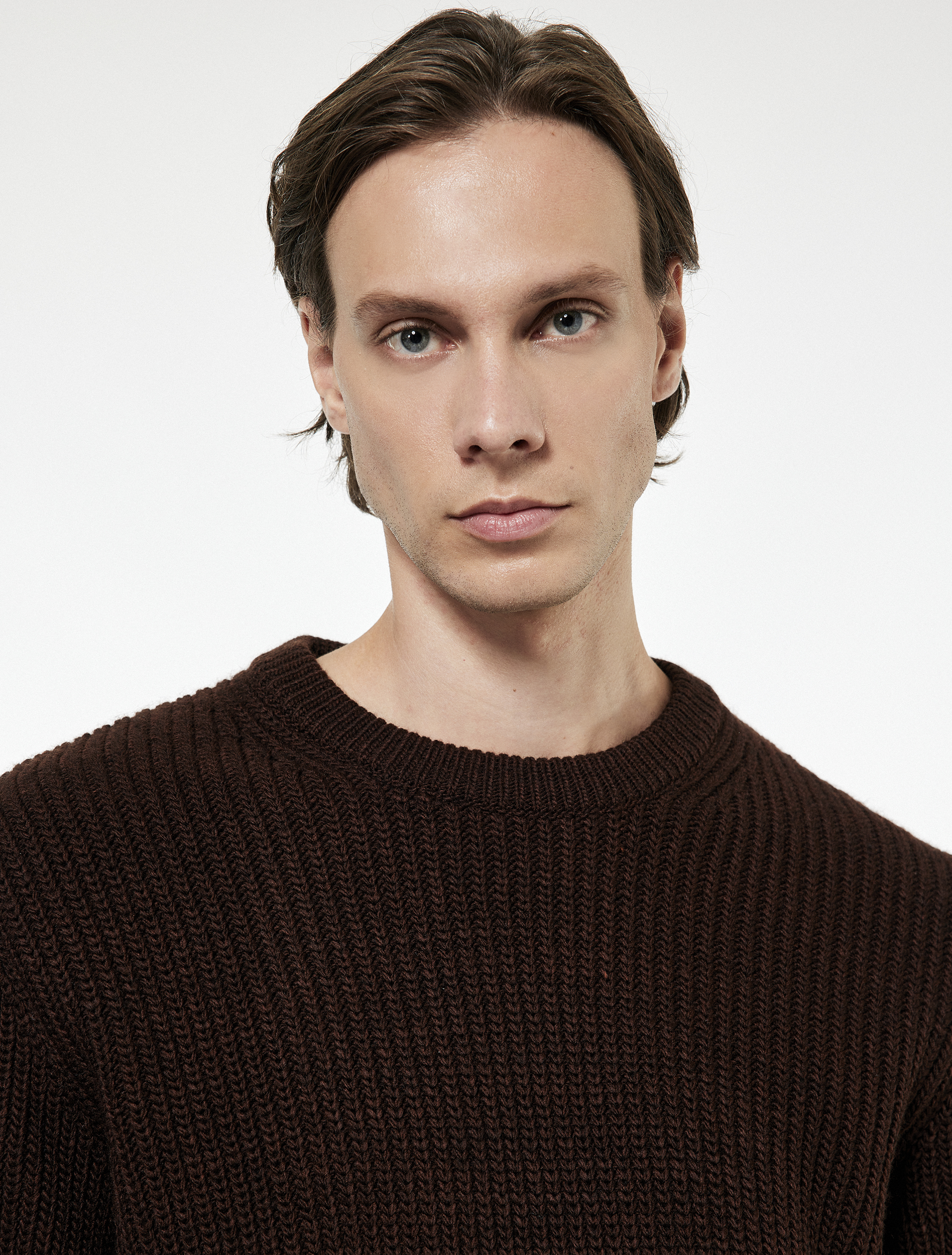   Uzun Kollu Dokulu Bisiklet Yaka Triko Kazak