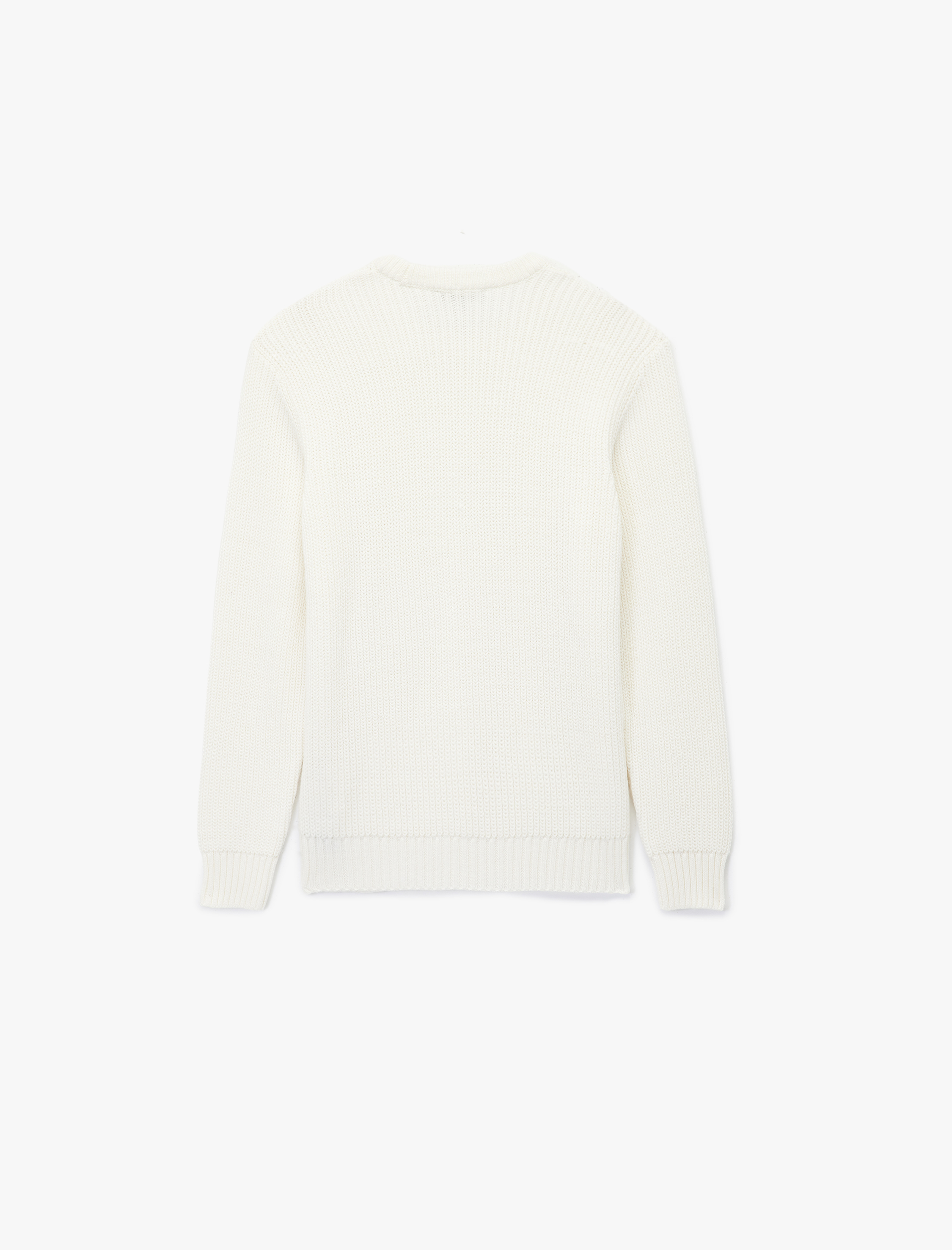   Uzun Kollu Dokulu Bisiklet Yaka Triko Kazak