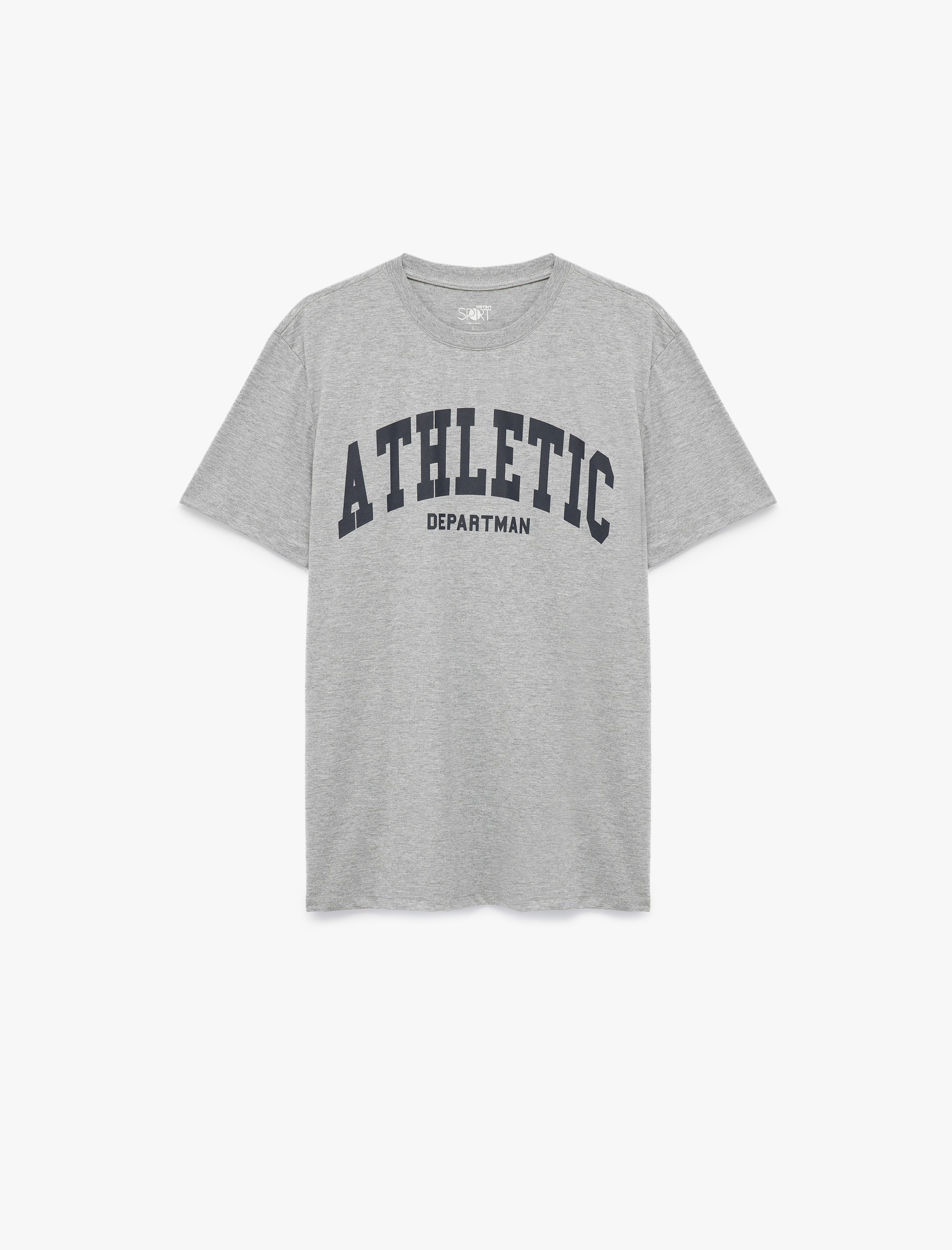   Kısa Kollu Bisiklet Yaka Baskılı Oversize Spor Tişört