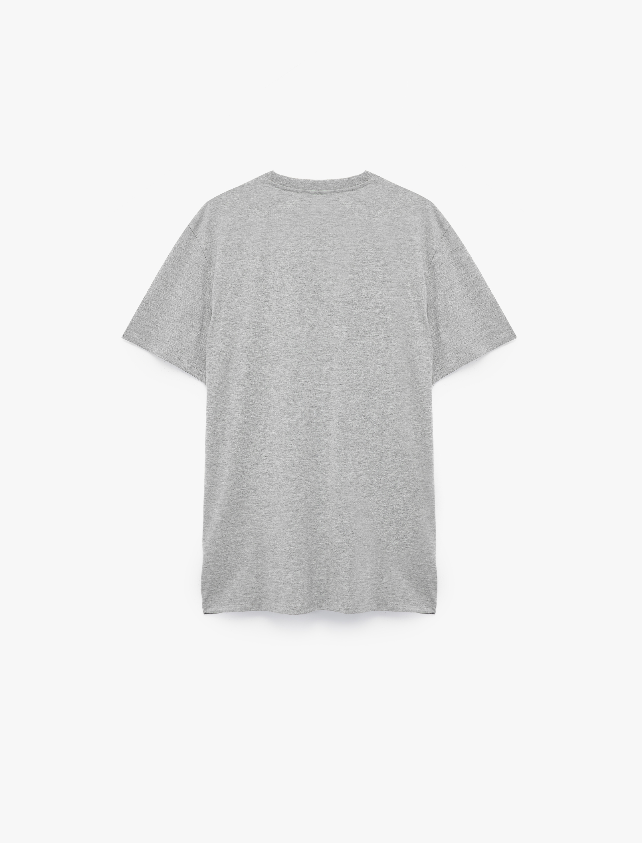   Kısa Kollu Bisiklet Yaka Baskılı Oversize Spor Tişört