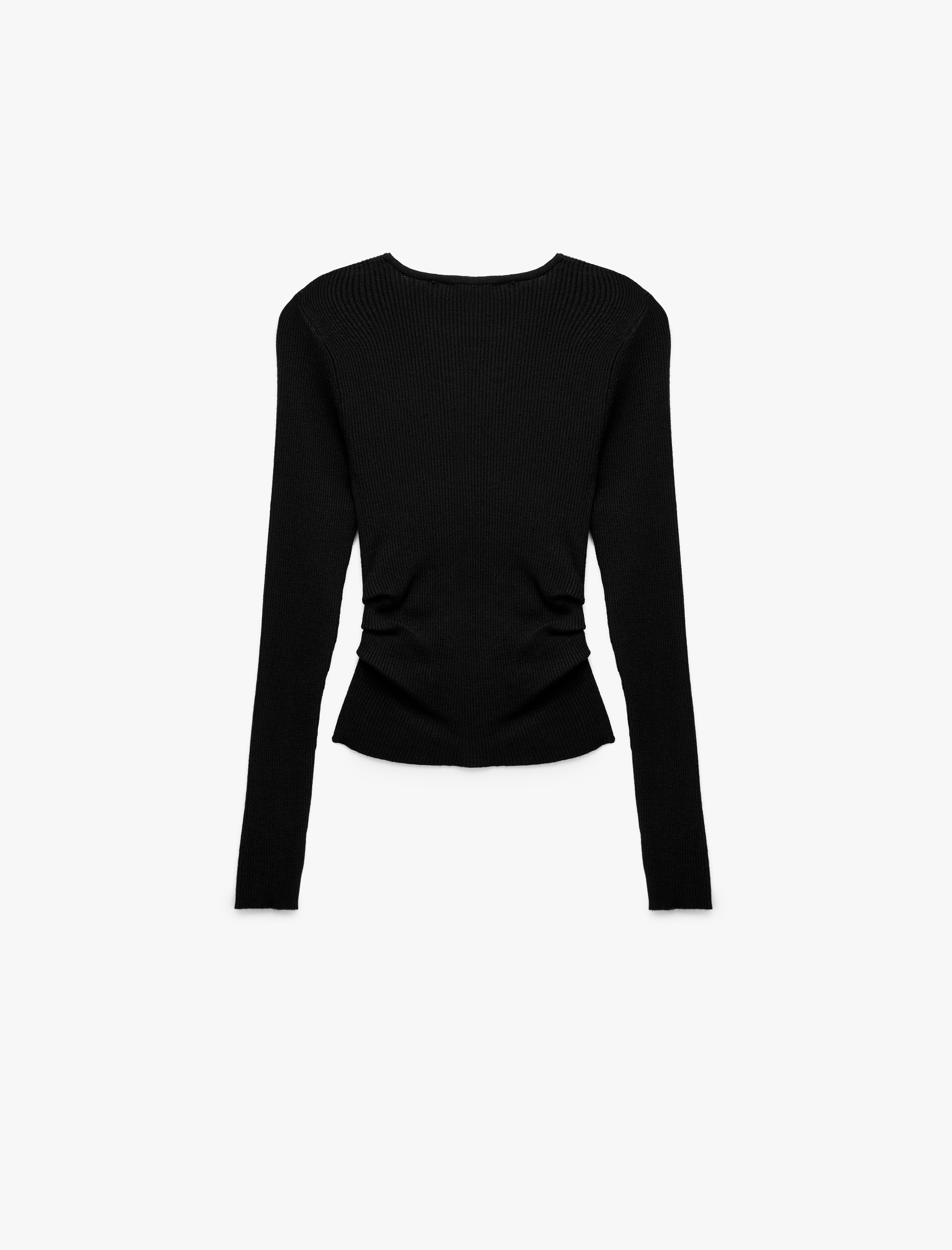   Uzun Kollu Yuvarlak Yaka Basic Triko Kazak