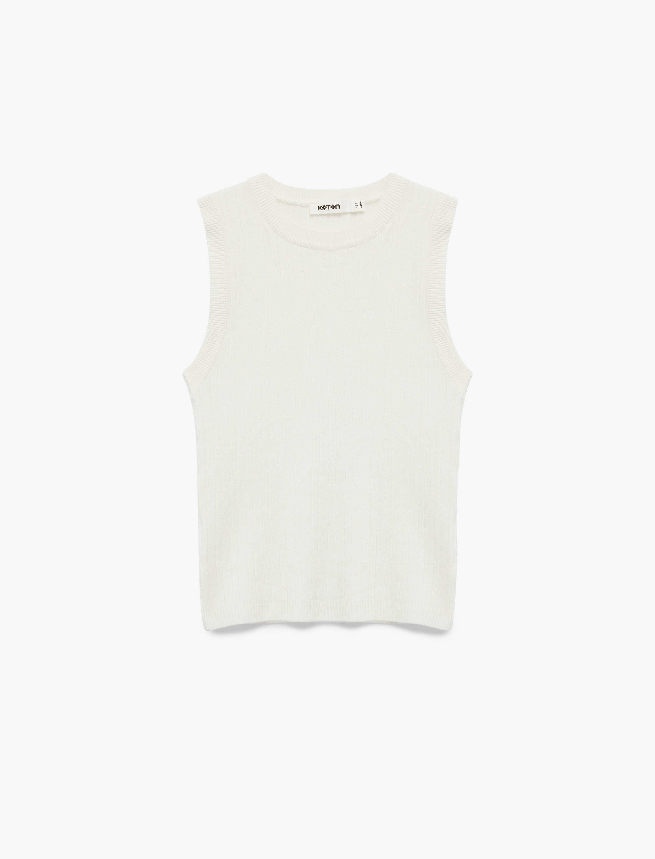   Bisiklet Yaka Kolsuz Triko Süveter