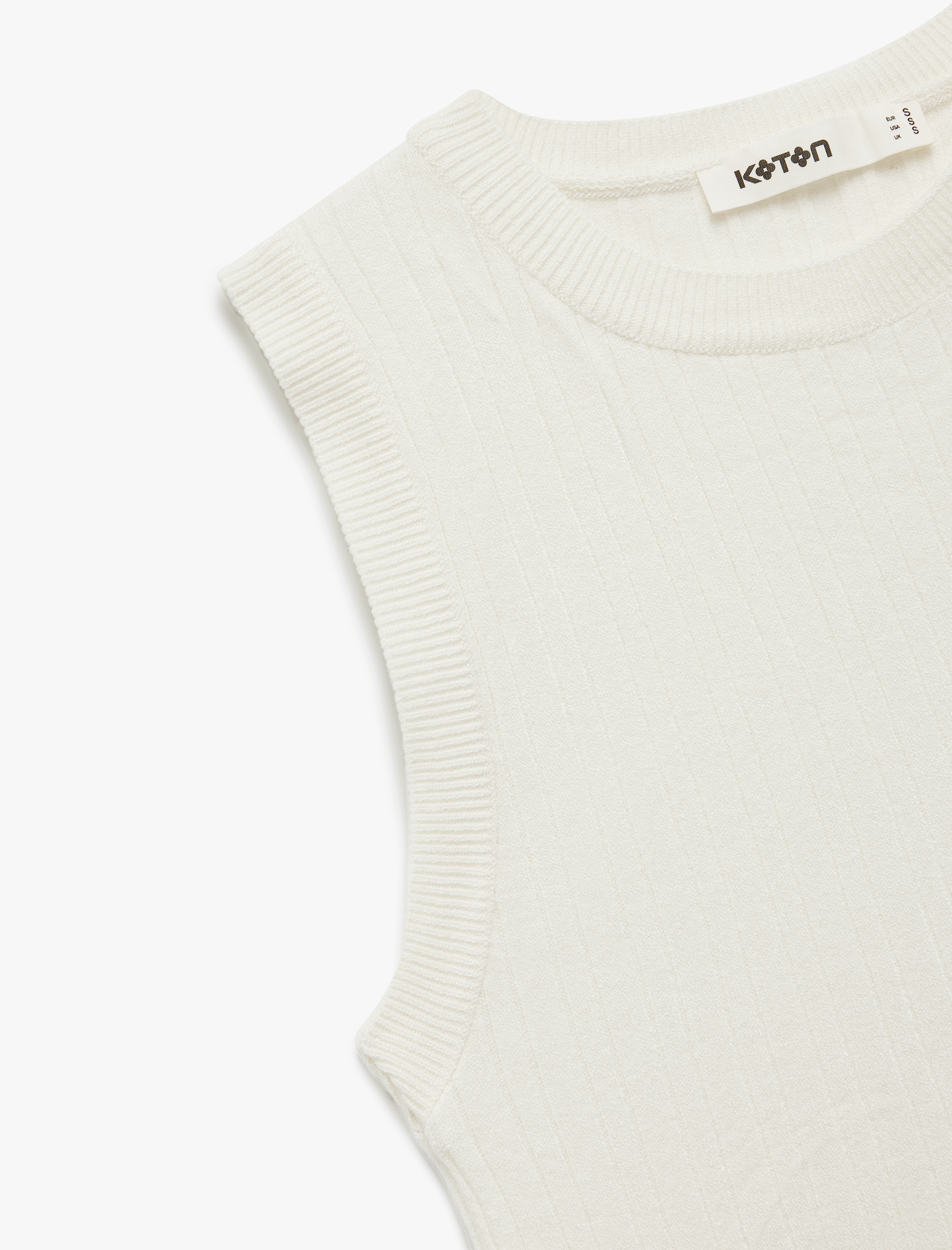   Bisiklet Yaka Kolsuz Triko Süveter