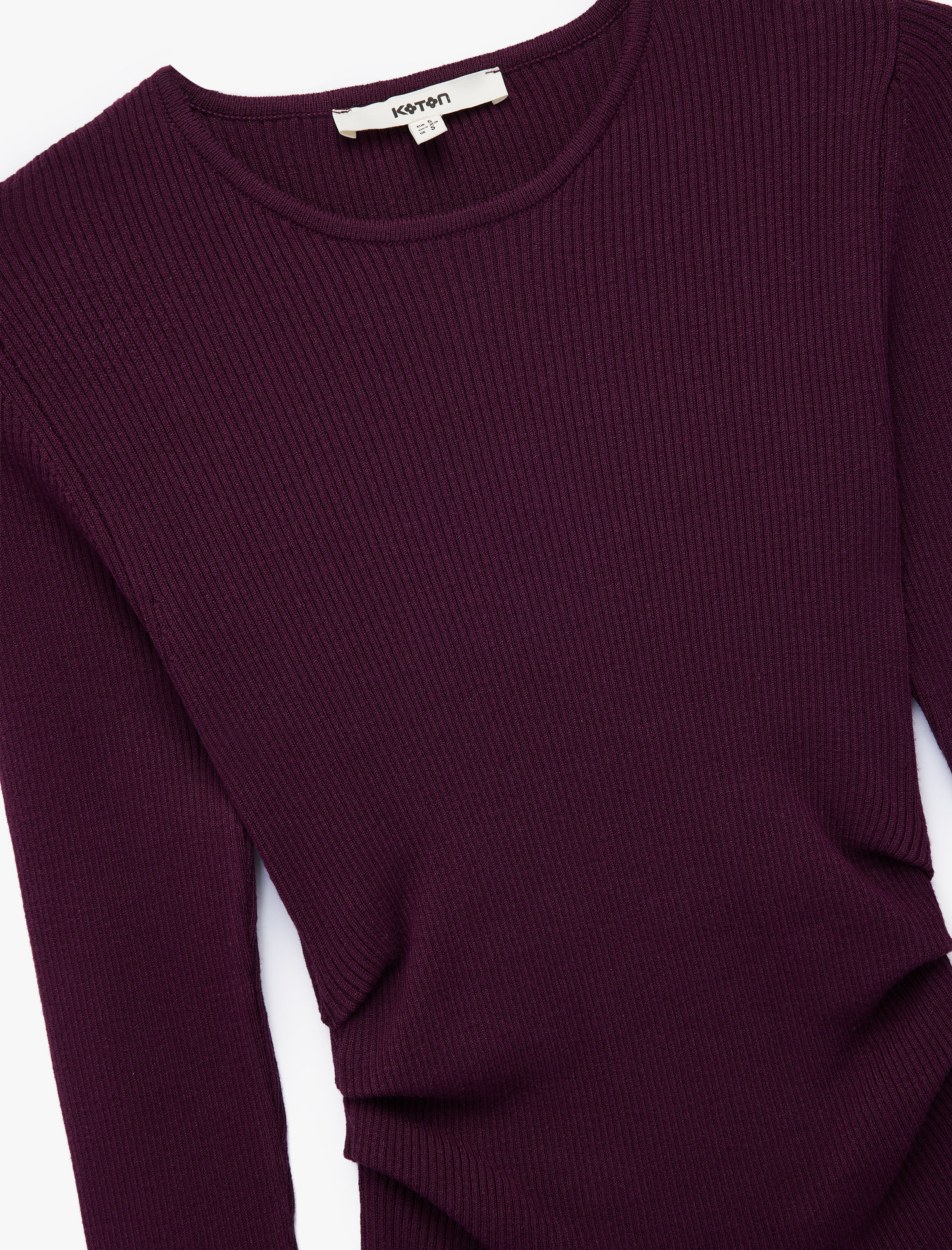   Uzun Kollu Yuvarlak Yaka Basic Triko Kazak