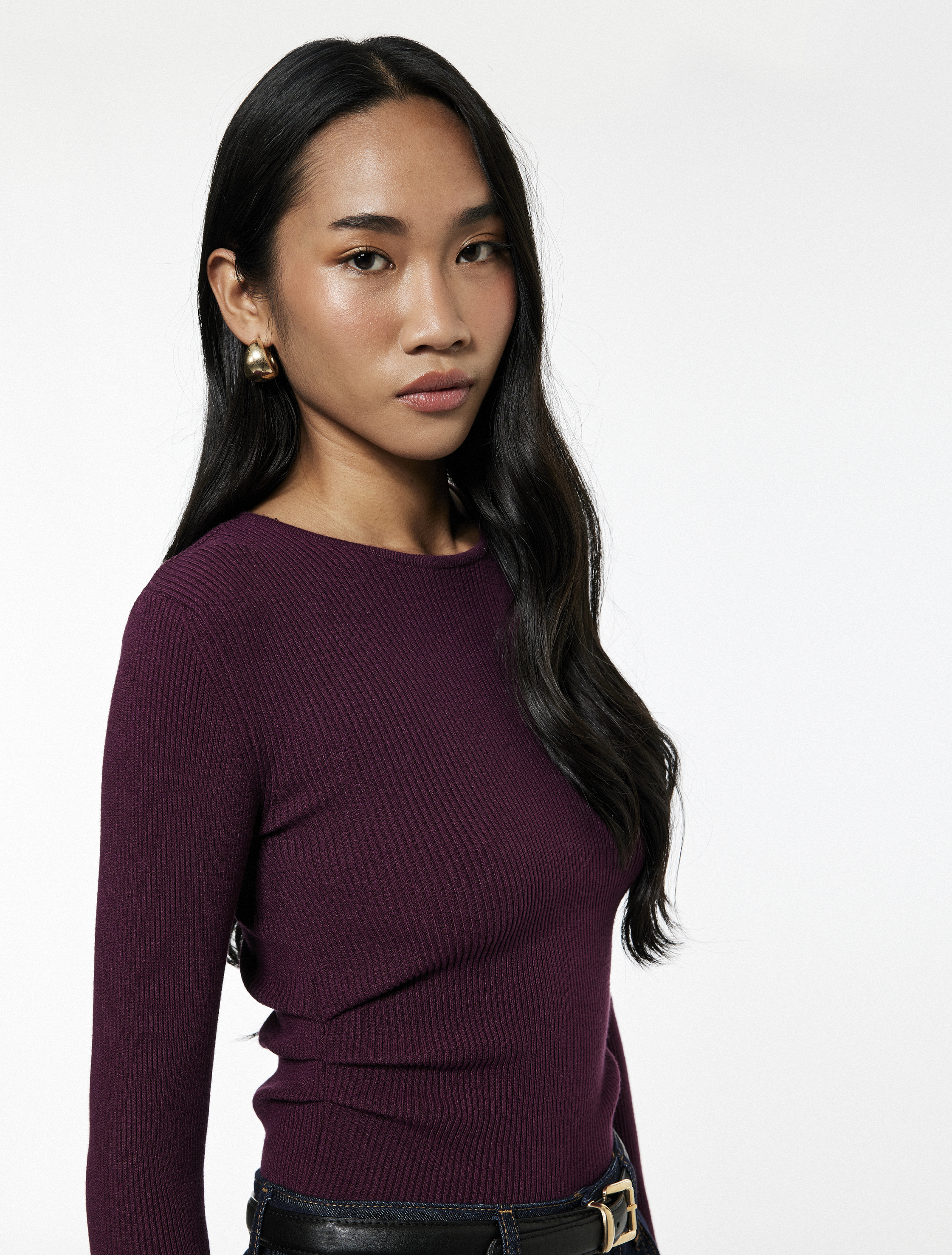   Uzun Kollu Yuvarlak Yaka Basic Triko Kazak