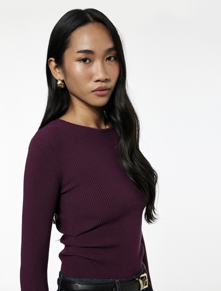  Uzun Kollu Yuvarlak Yaka Basic Triko Kazak