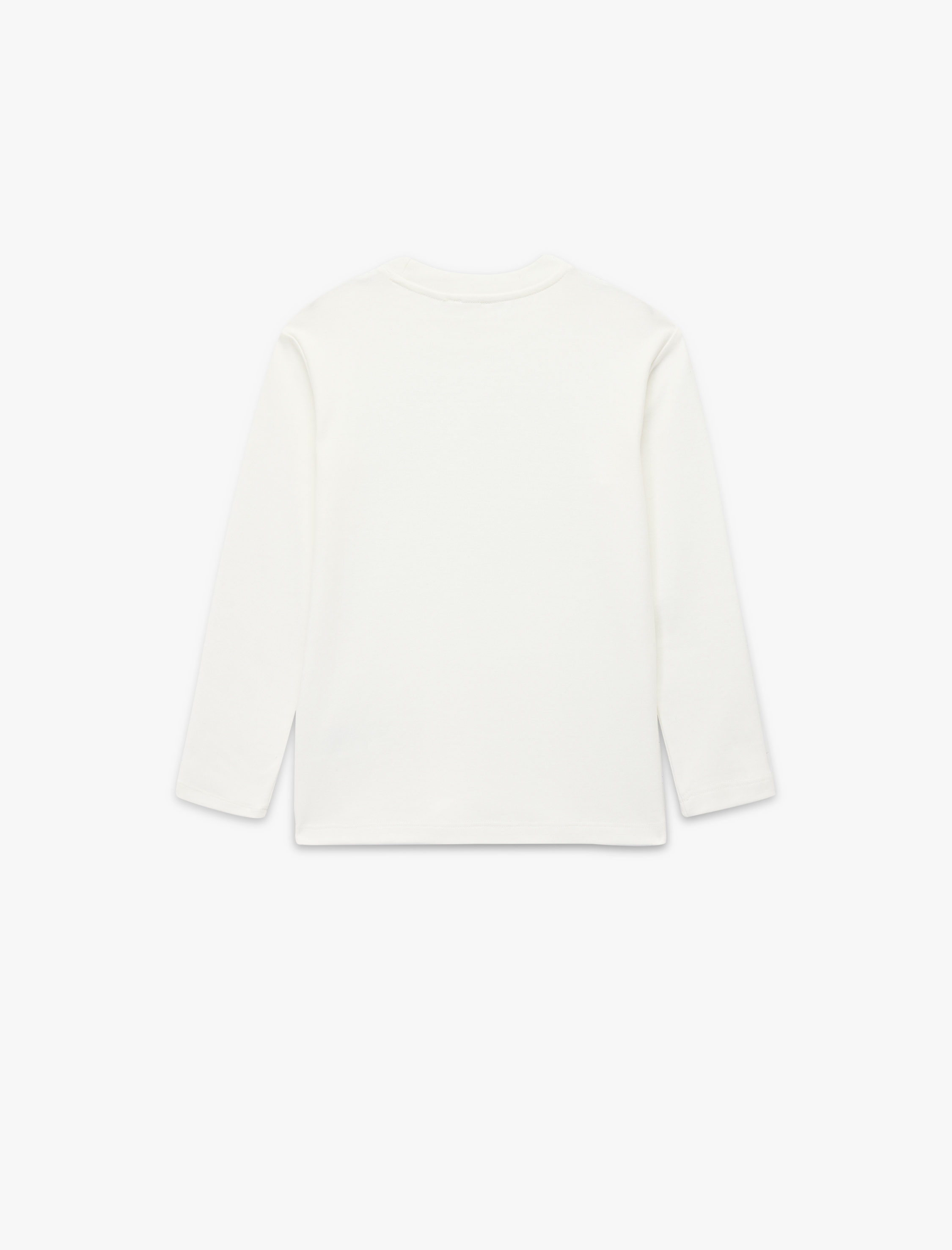  Erkek Çocuk Pamuklu Uzun Kollu Bisiklet Yaka Atatürk Baskılı Tişört