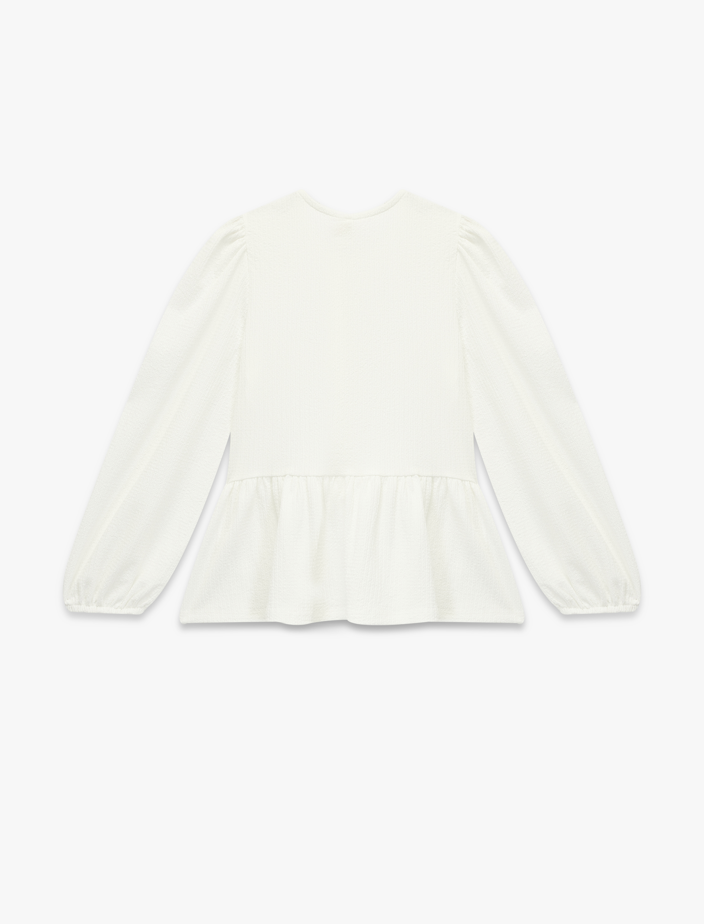  Kız Çocuk Fiyonk Detaylı Uzun Kollu Bisiklet Yaka Bluz