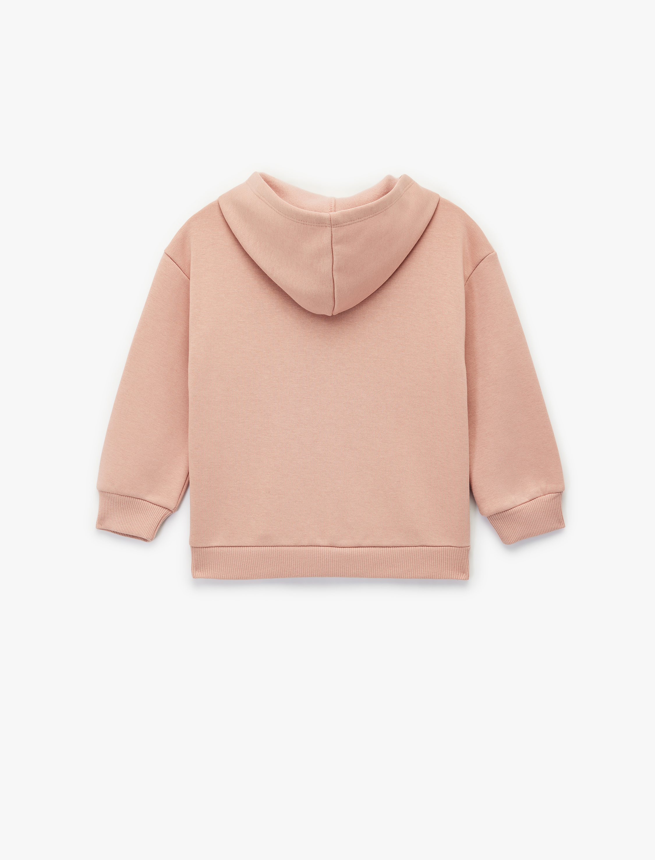  Kız Bebek Uzun Kollu Fermuarlı Kapşonlu Pamuklu Sweatshirt