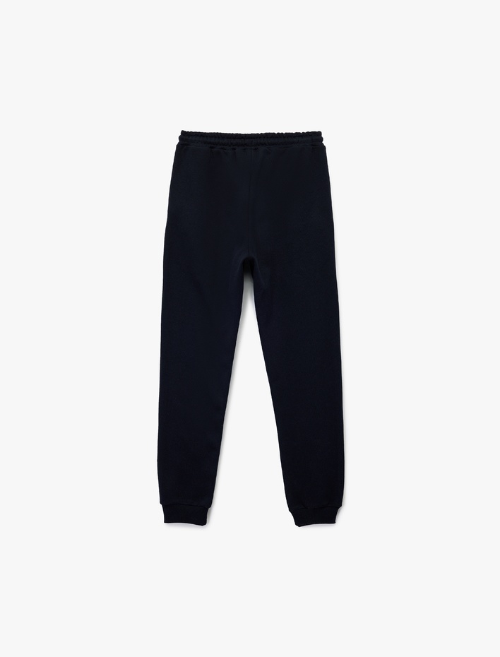 Erkek Çocuk Beli lastikli Baskı Detaylı Cepli Jogger Eşofman Altı