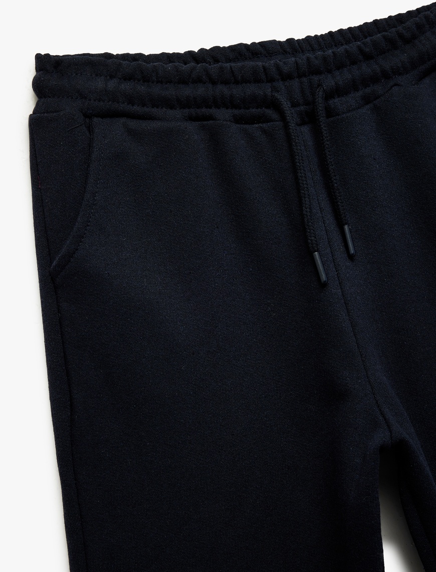  Erkek Çocuk Beli lastikli Baskı Detaylı Cepli Jogger Eşofman Altı