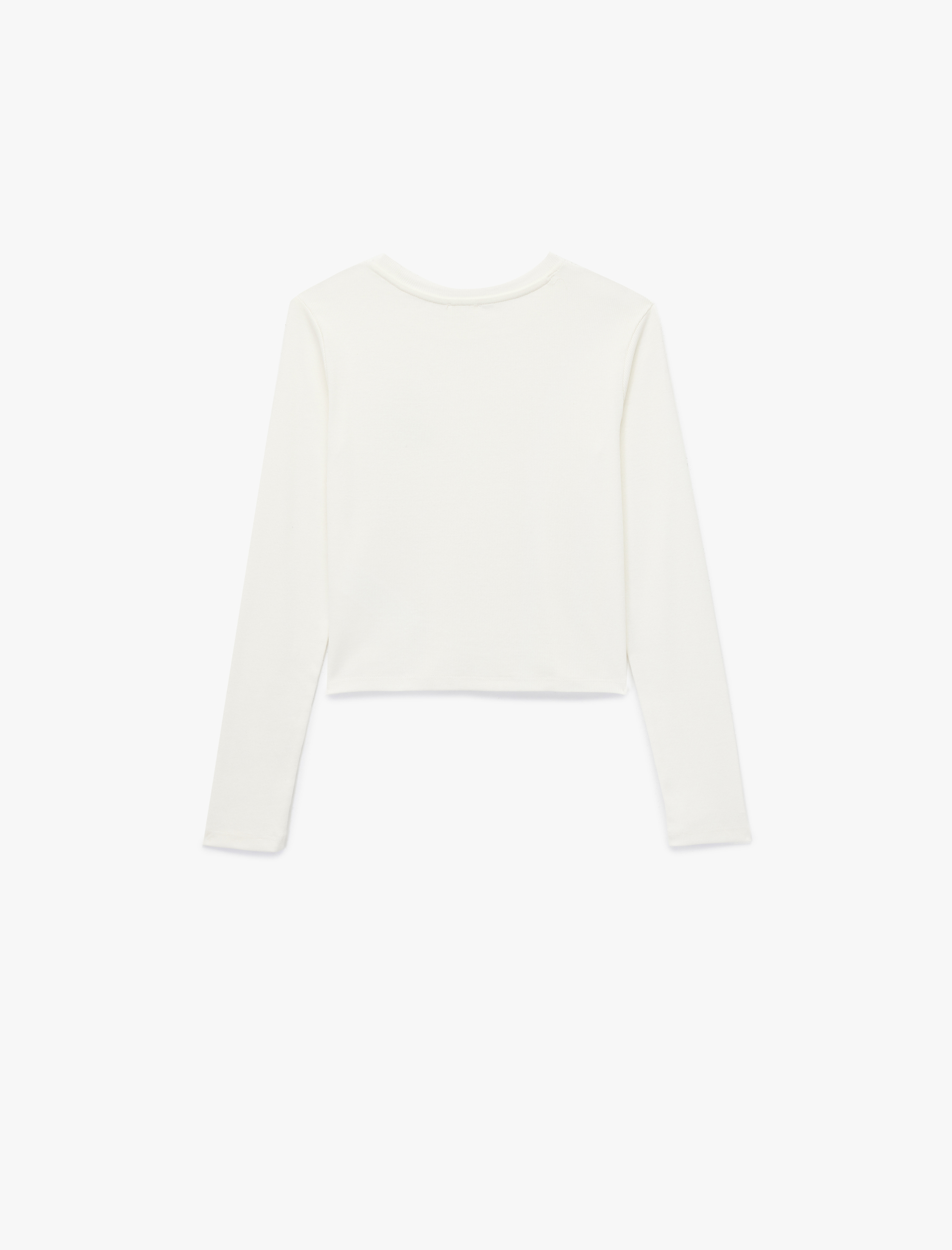  Kız Çocuk Bisiklet Yaka Uzun Kollu Pamuklu Atatürk Baskılı Tişört