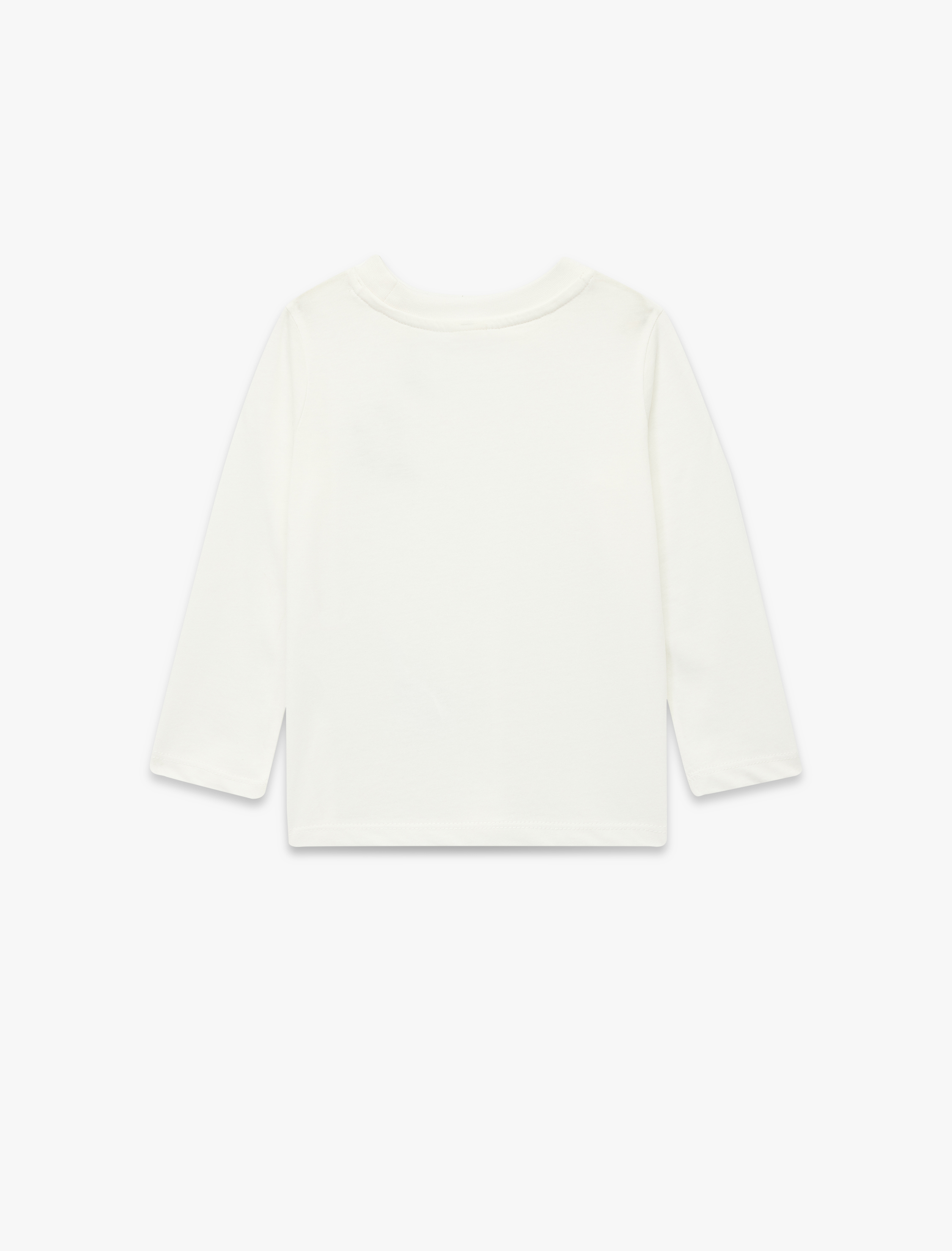  Erkek Bebek Pamuklu Uzun Kollu Bisiklet Yaka Atatürk Baskılı Tişört