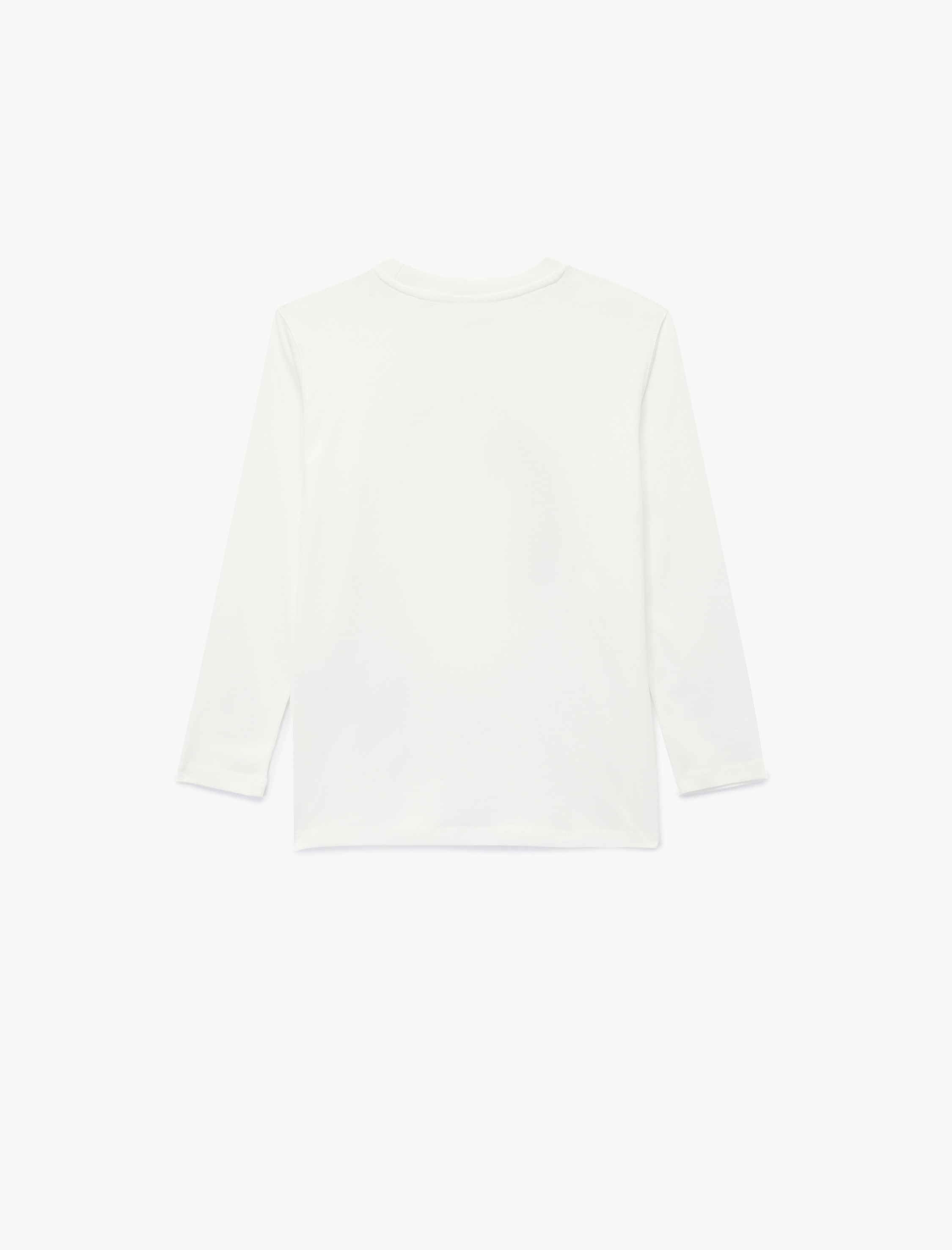  Erkek Çocuk Pamuklu Uzun Kollu Bisiklet Yaka Atatürk Baskılı Tişört