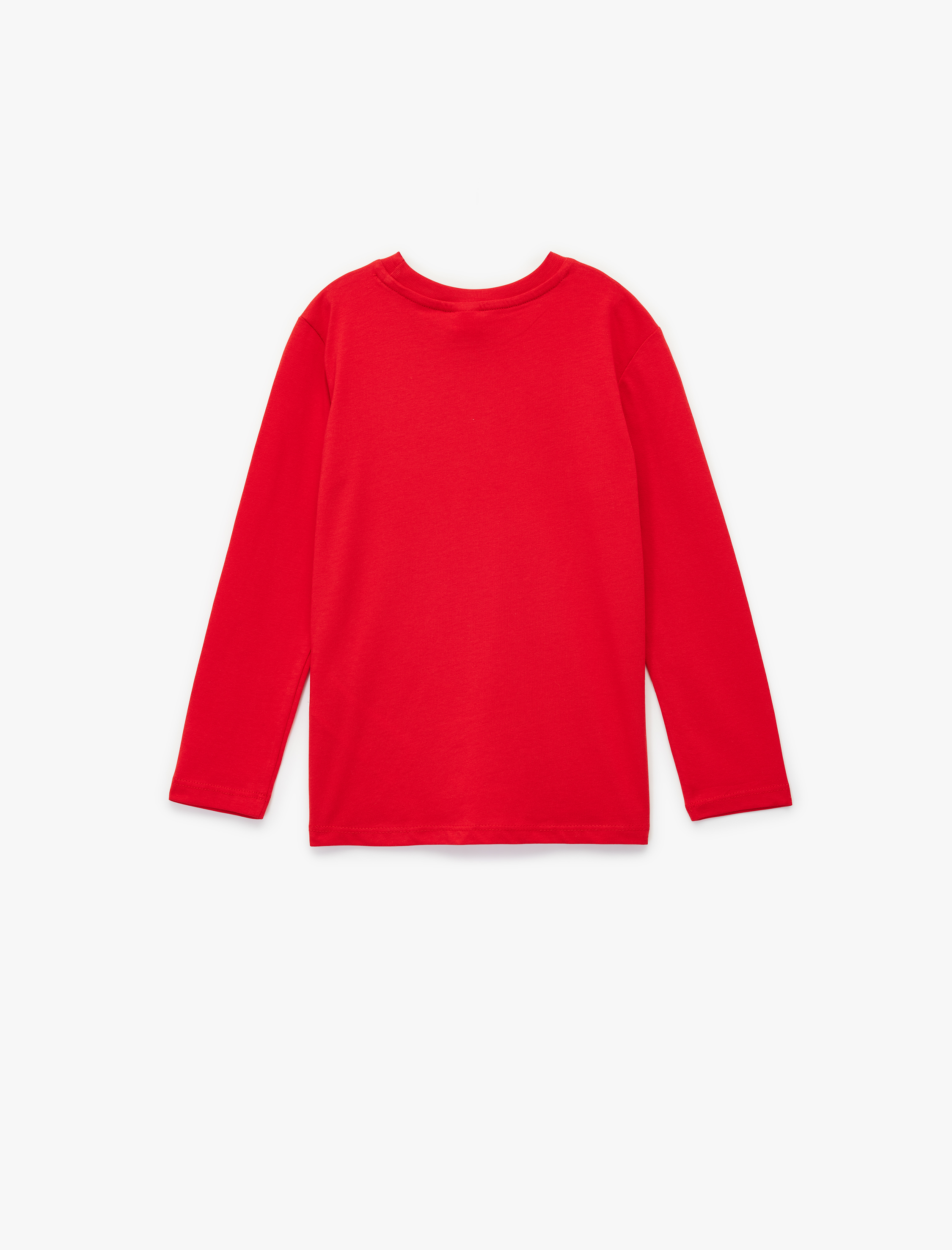  Erkek Bebek Pamuklu Uzun Kollu Bisiklet Yaka Cumhuriyet Baskılı Tişört