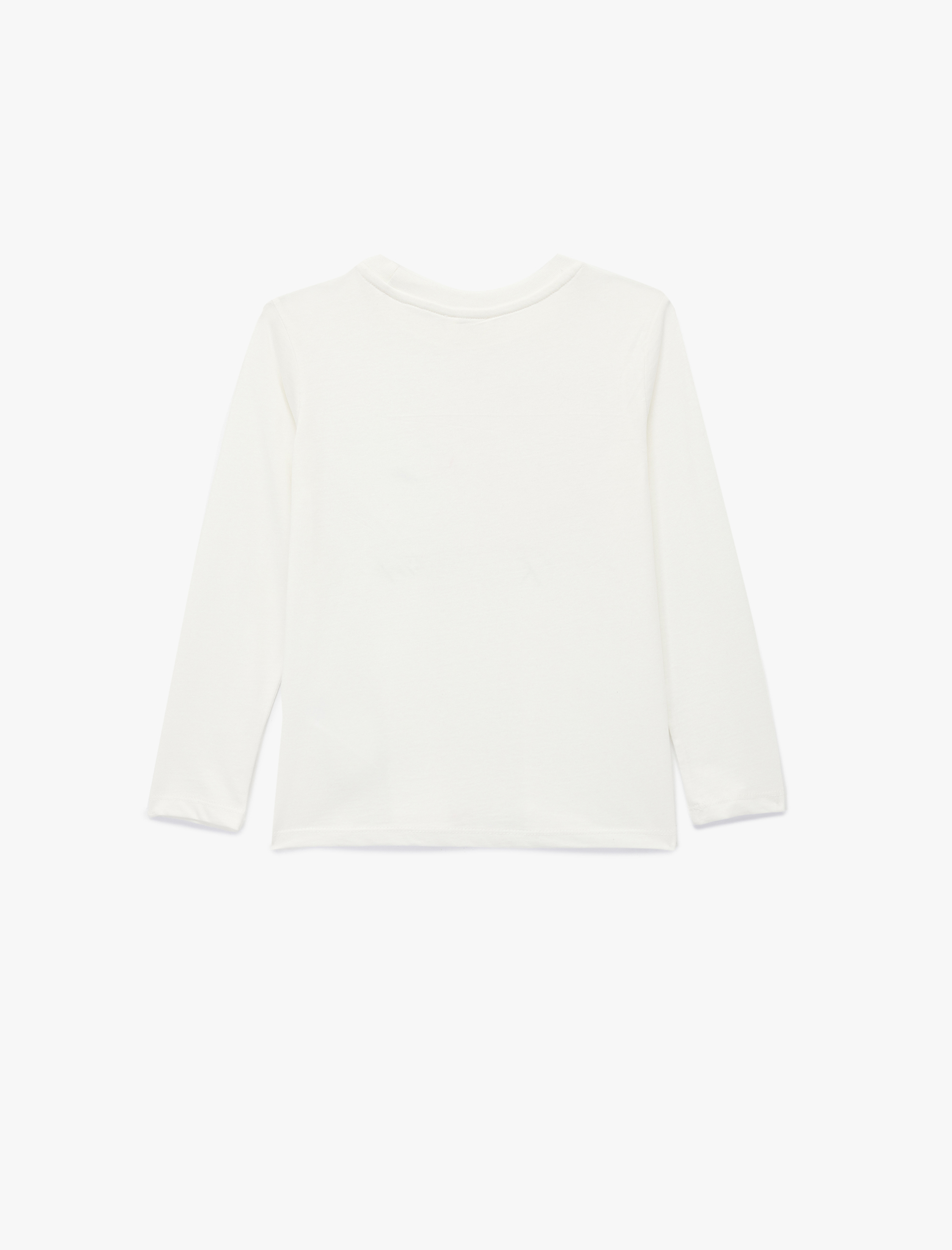  Kız Çocuk Uzun Kollu Bisiklet Yaka Pamuklu Pullu Payetli  Atatürk Baskılı Tişört