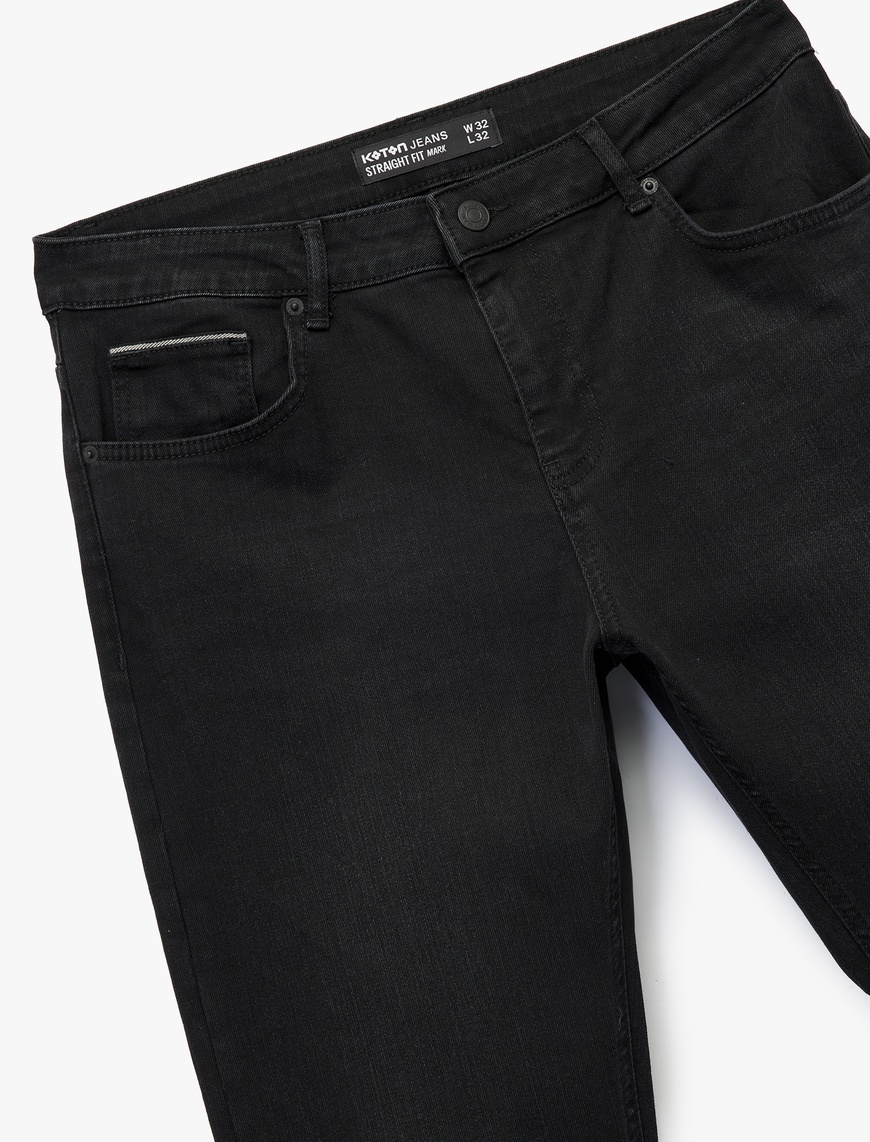   Pamuklu Normal Bel Straight Fit Jean Pantolon - Mark Jean