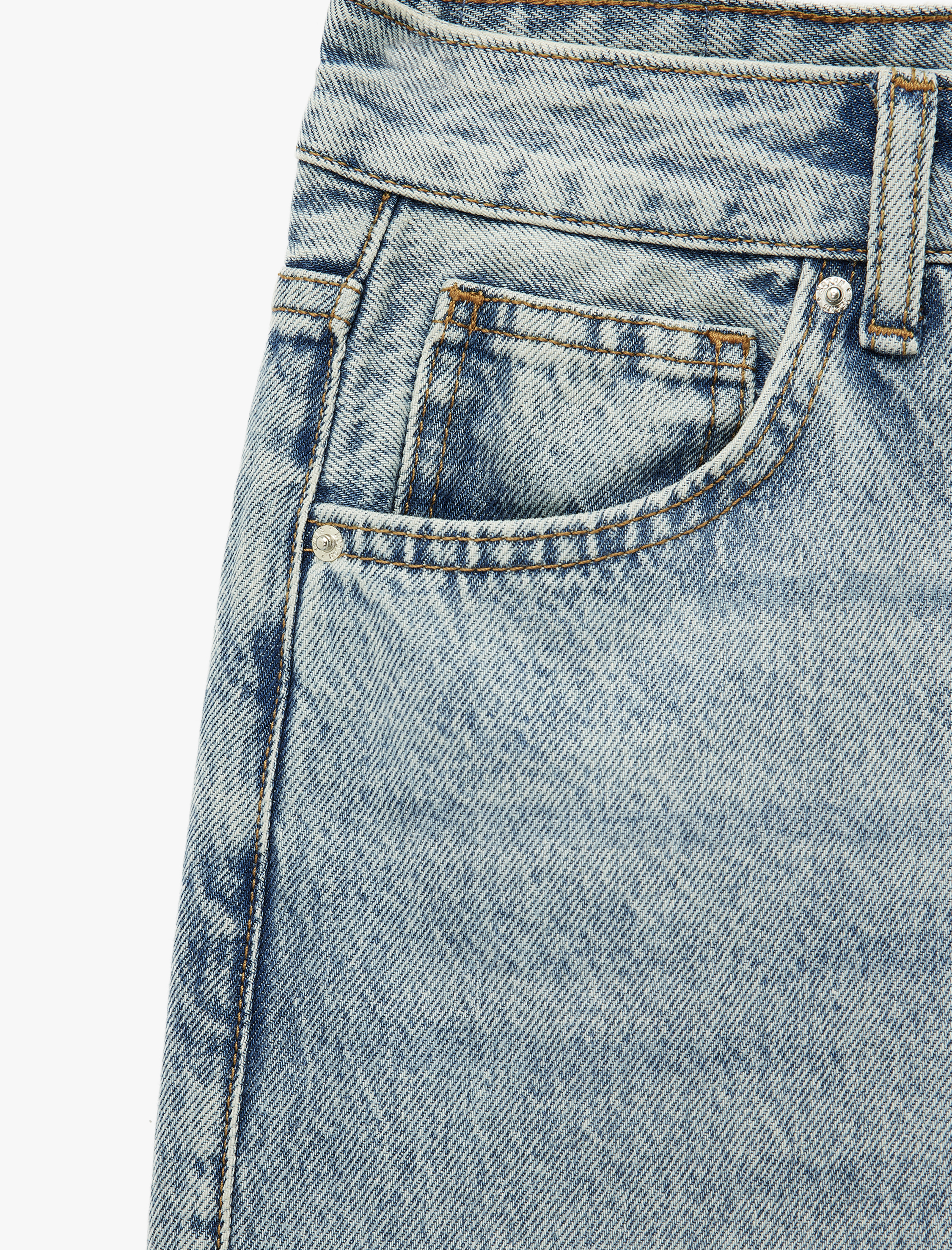 Pamuklu Rahat Kalıp Düğmeli Cepli Balon Jean Pantolon - Balloon Fit Jeans