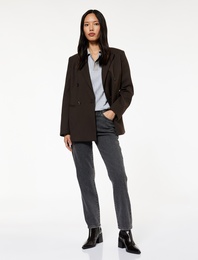 Slim Fit Cepli Düğmeli Pamuklu Yıkamalı Düz Paça Jean Pantolon - Straight Jeans