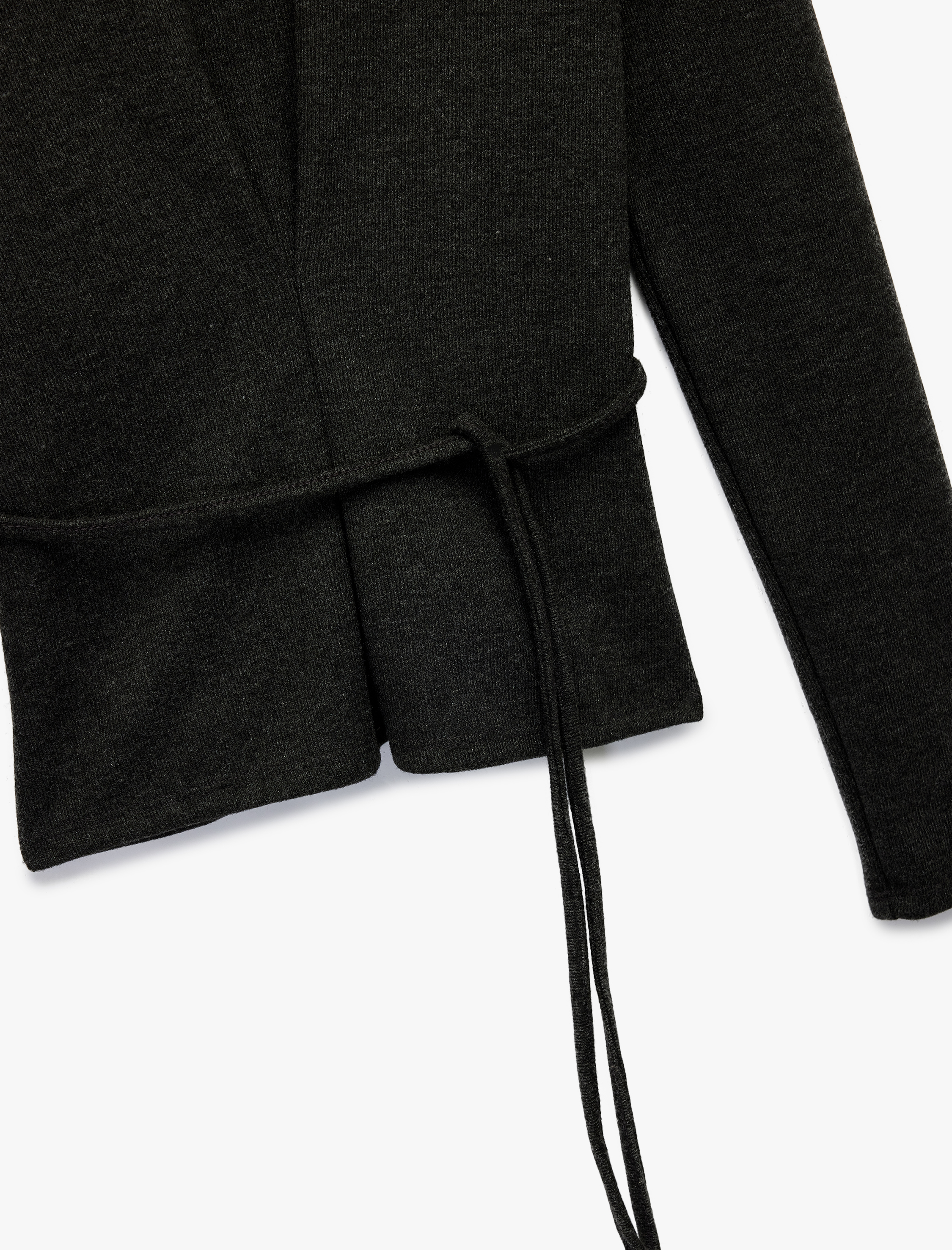   Uzun Kollu Bisiklet Yaka Kemerli Triko Kazak