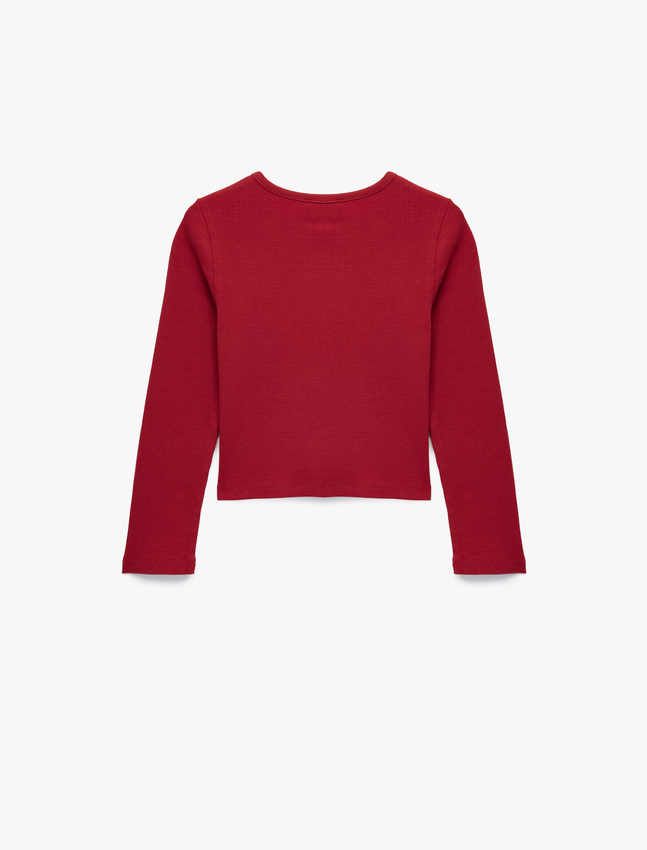  Kız Çocuk Pamuklu Baskılı  Bisiklet Yaka Uzun Kollu Tişört