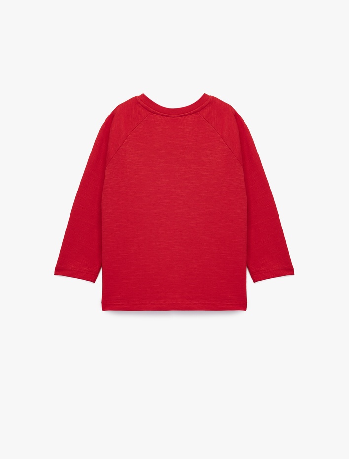 Erkek Bebek Uzun Kollu Bisiklet Yaka Atatürk Temalı Baskı Detaylı Pamuklu Tişört