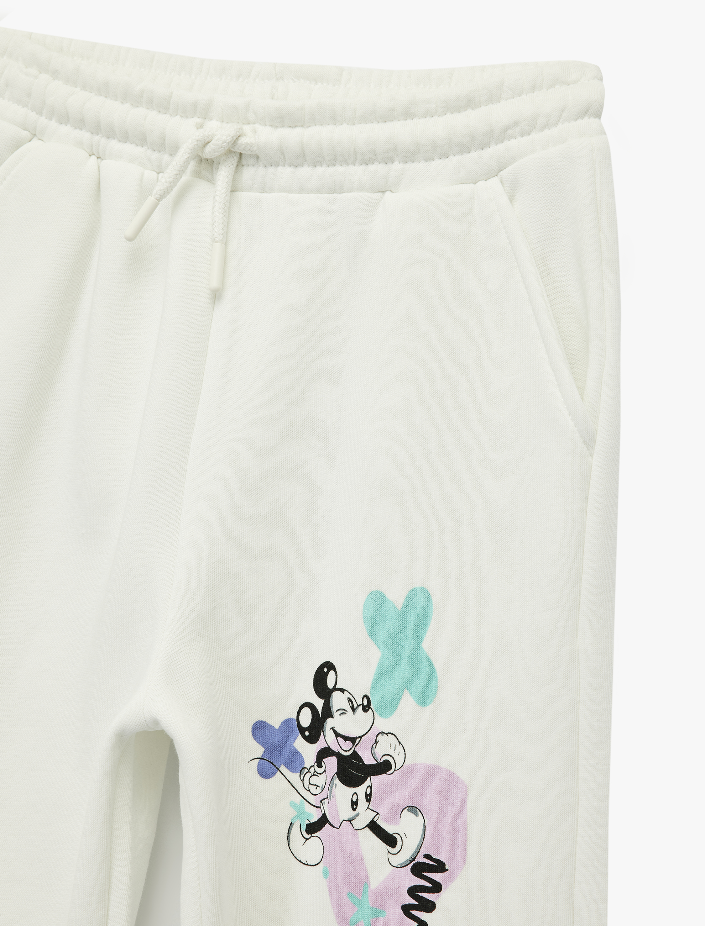  Kız Çocuk Lisanslı Mickey Mouse Baskılı Jogger Eşofman Altı