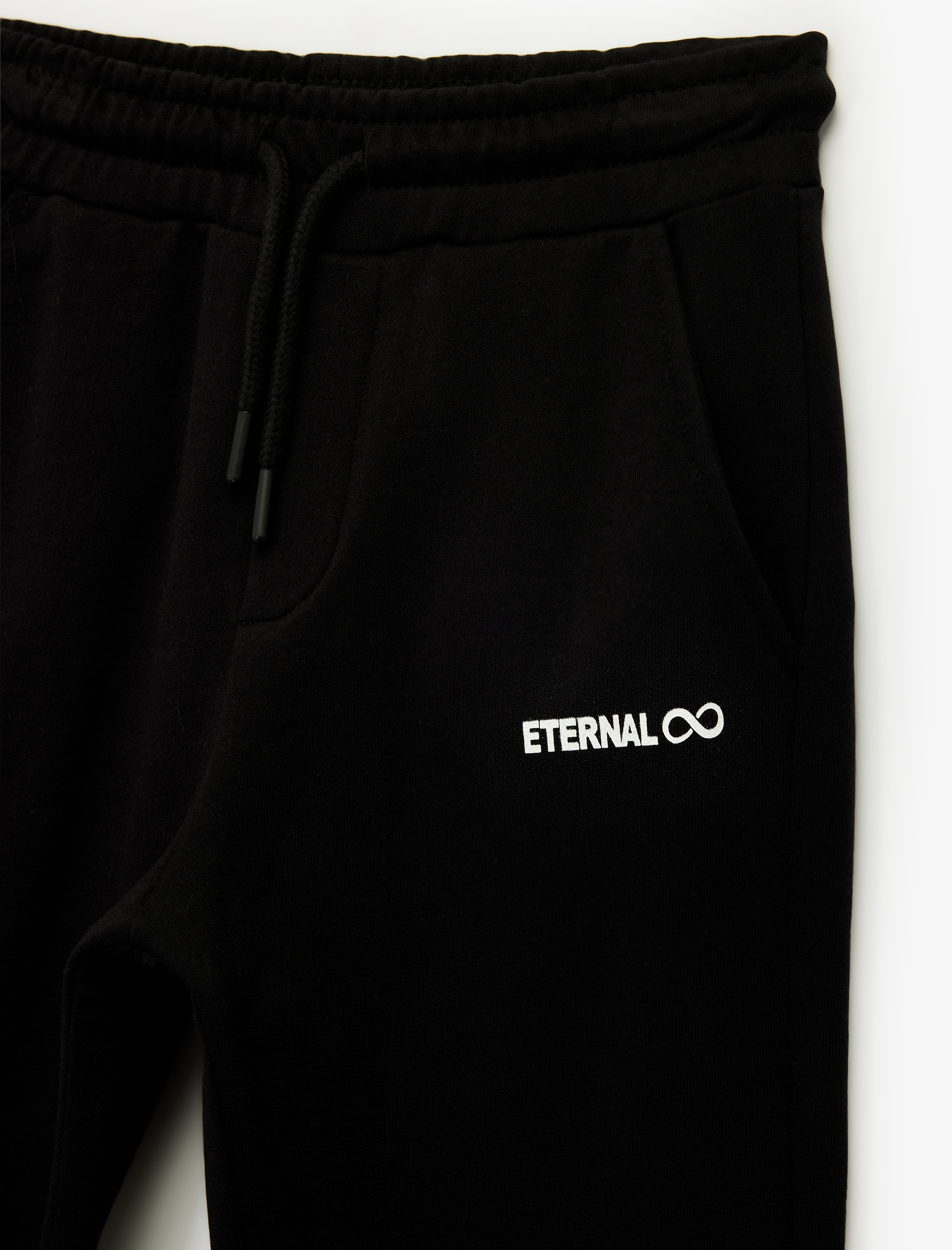  Erkek Çocuk Baskılı Beli Bağcıklı Pamuklu Eşofman Altı