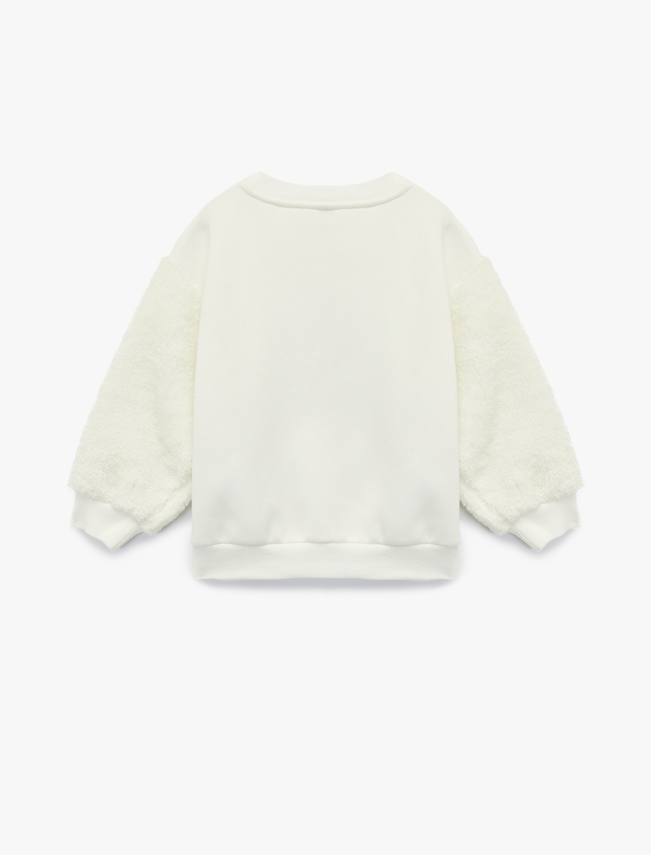  Kız Bebek Penguen Baskılı Uzun Kollu Bisiklet Yaka Pamuklu Şardonlu Sweatshirt