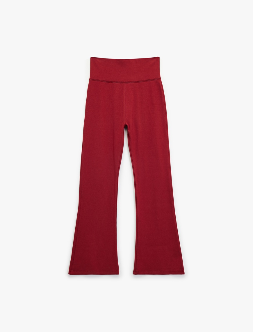  Kız Çocuk Pamuklu İspanyol Paça Slim Fit Basic Pantolon
