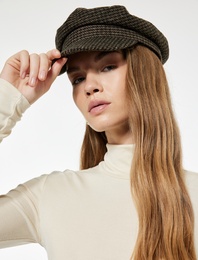 Kazayağı Desenli Kasket Şapka - Koton X Sima Tarkan