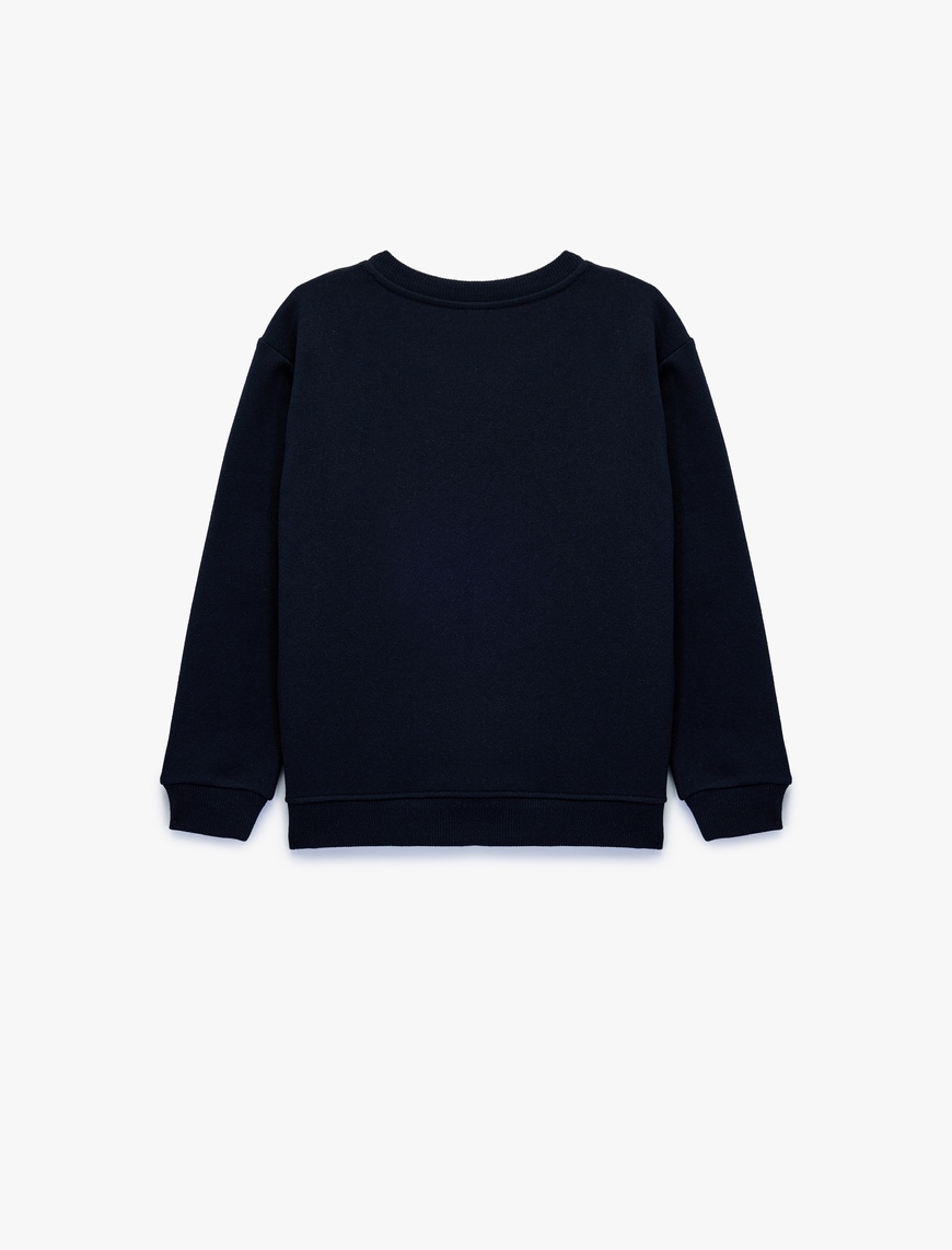  Erkek Çocuk Bisiklet Yaka Uzun Kollu Baskılı Sweatshirt