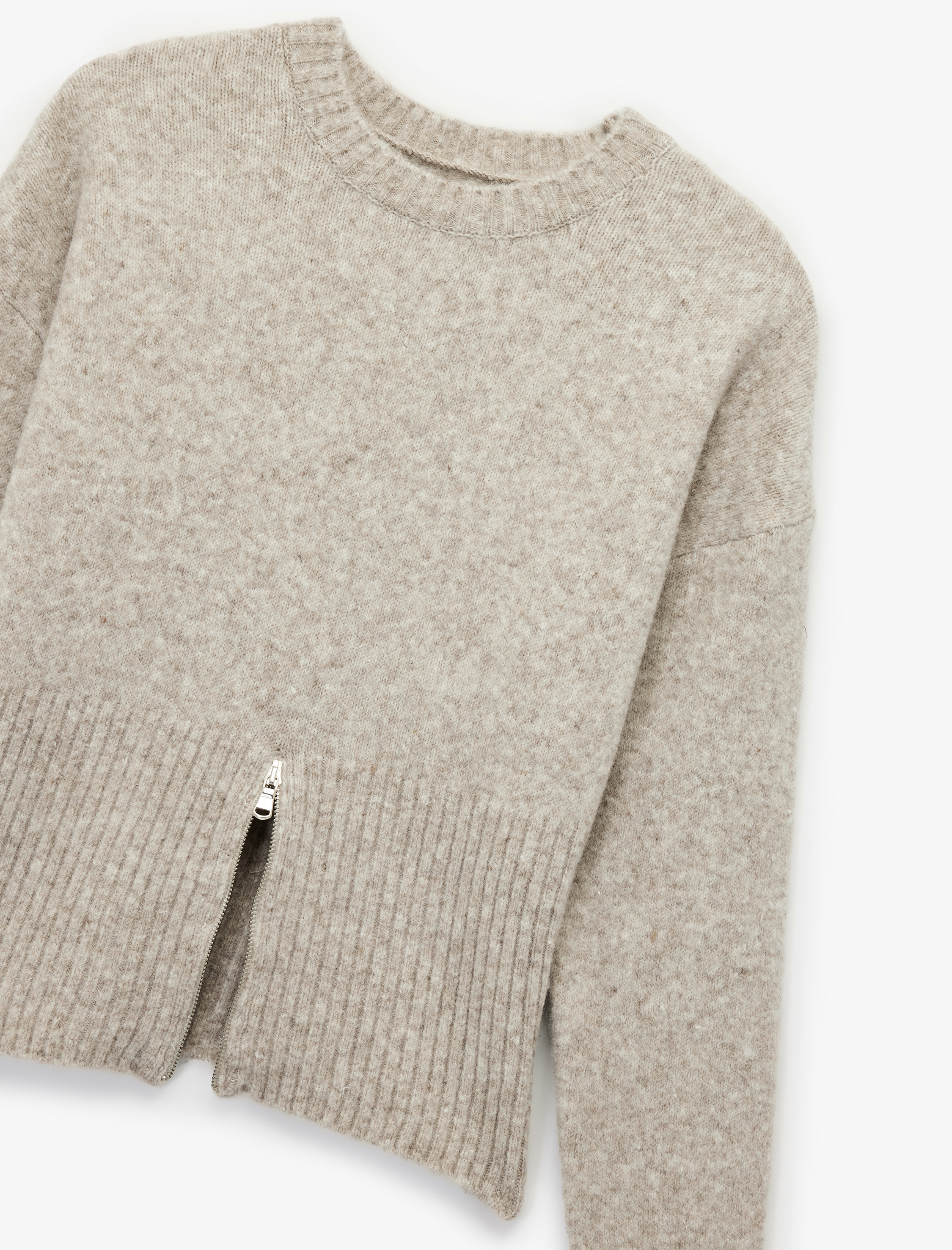   Koton X Sima Tarkan - Fermuarlı Detaylı Bisiklet Yaka Uzun Kollu Triko Kazak