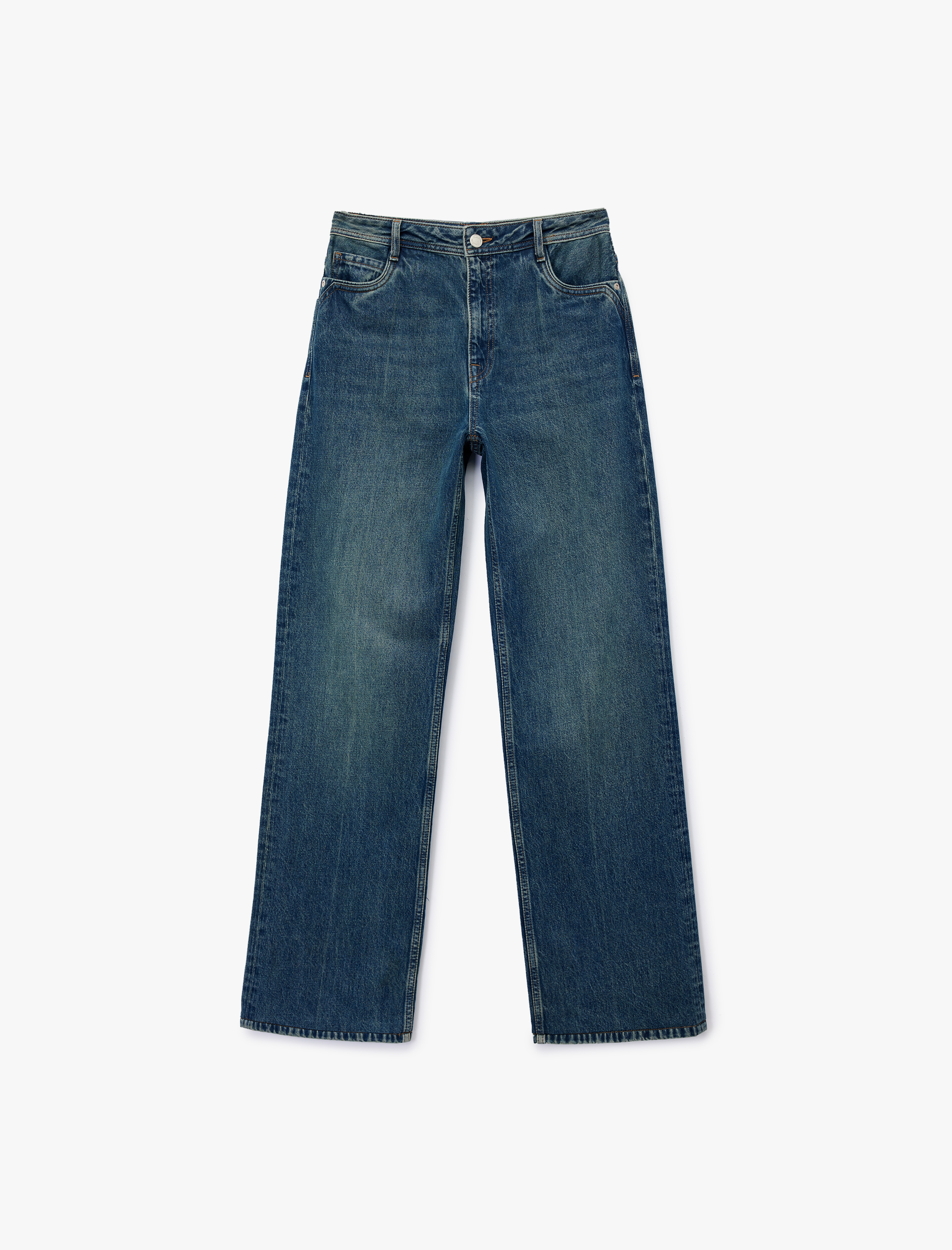 Koton X Sima Tarkan - Uzun Paça Straight Fit Jean Pantolon